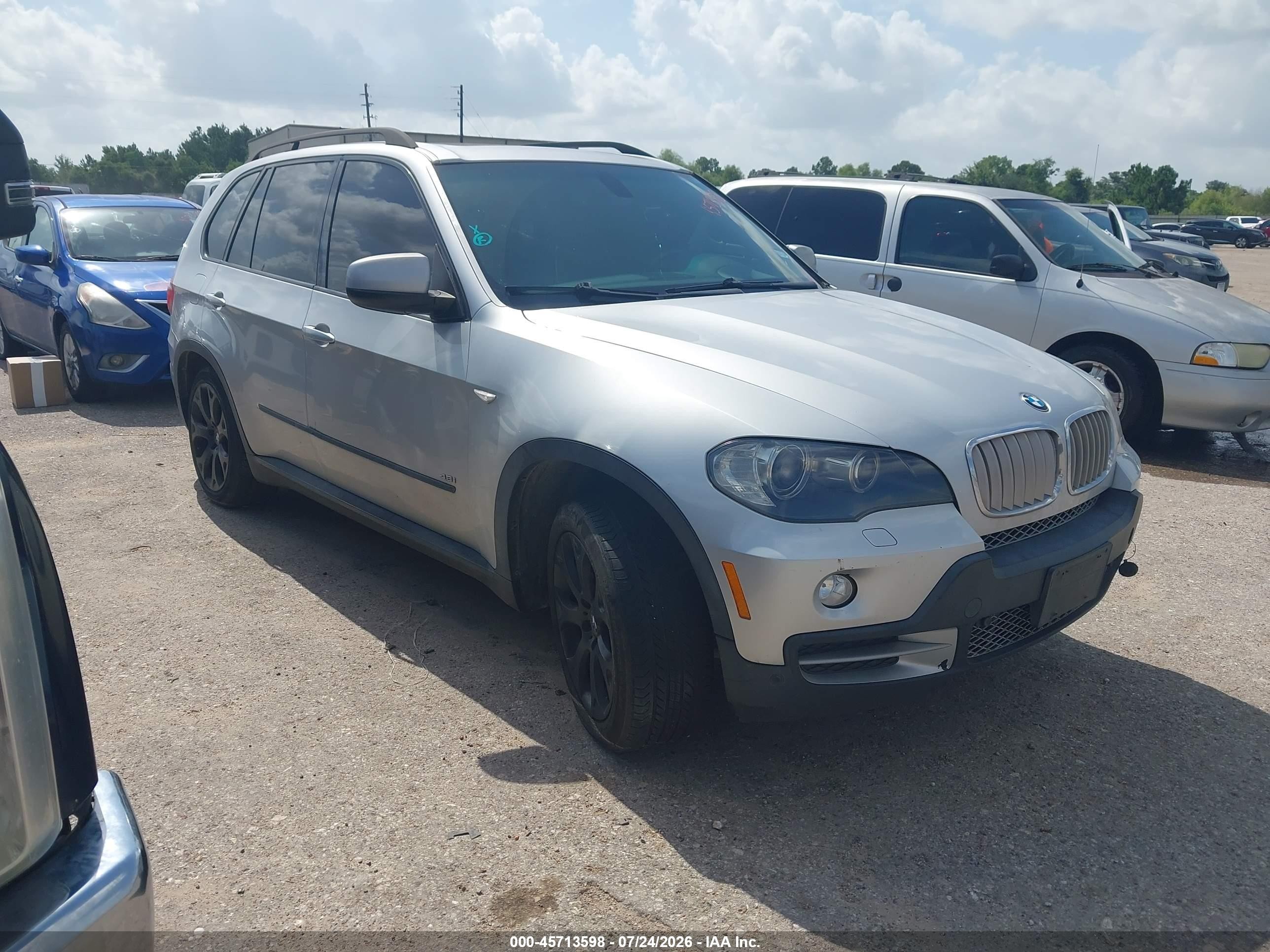 2007 Bmw X5 4.8i Silver vin: 5UXFE83567LZ42126