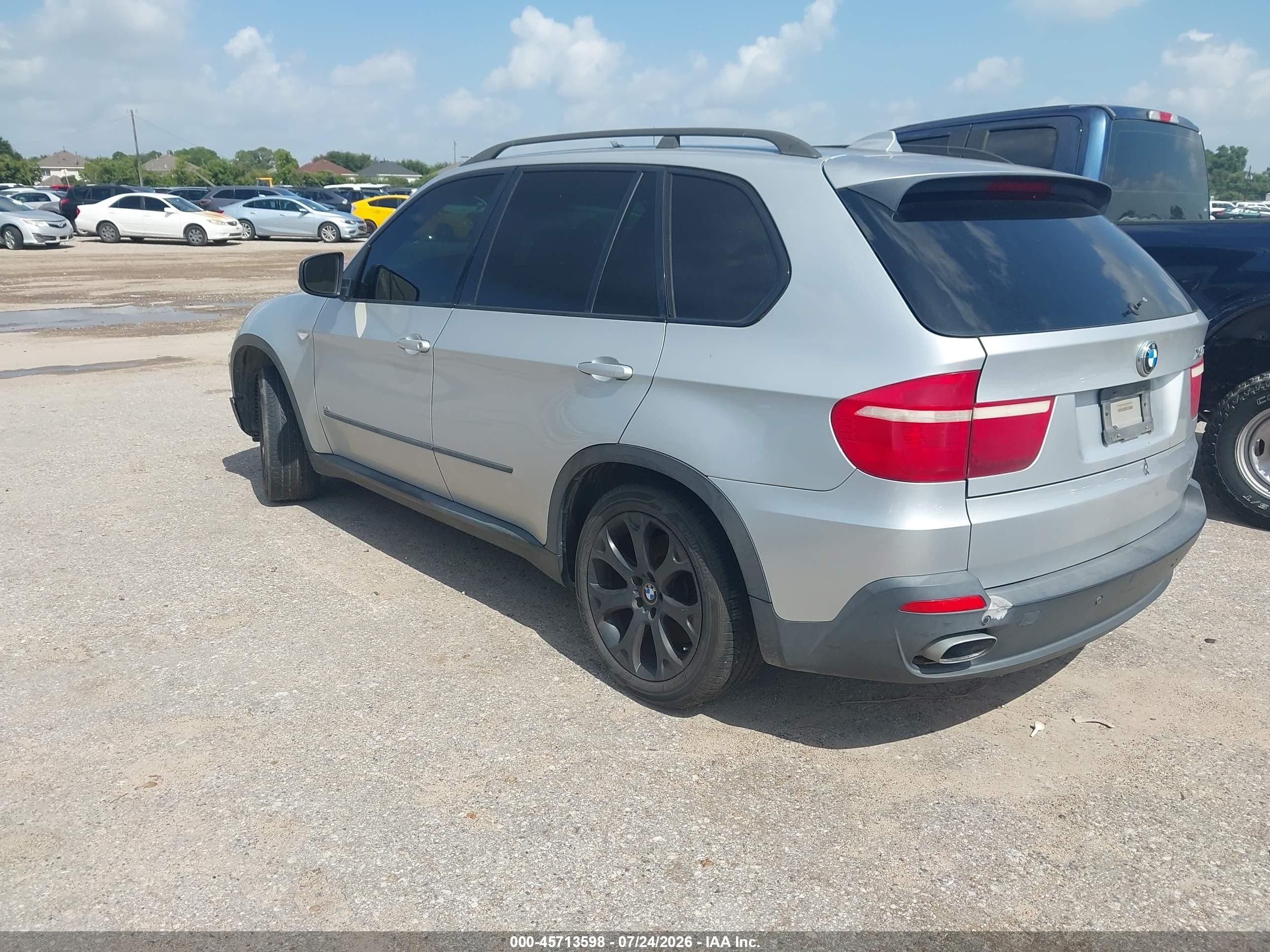 2007 Bmw X5 4.8i Silver vin: 5UXFE83567LZ42126