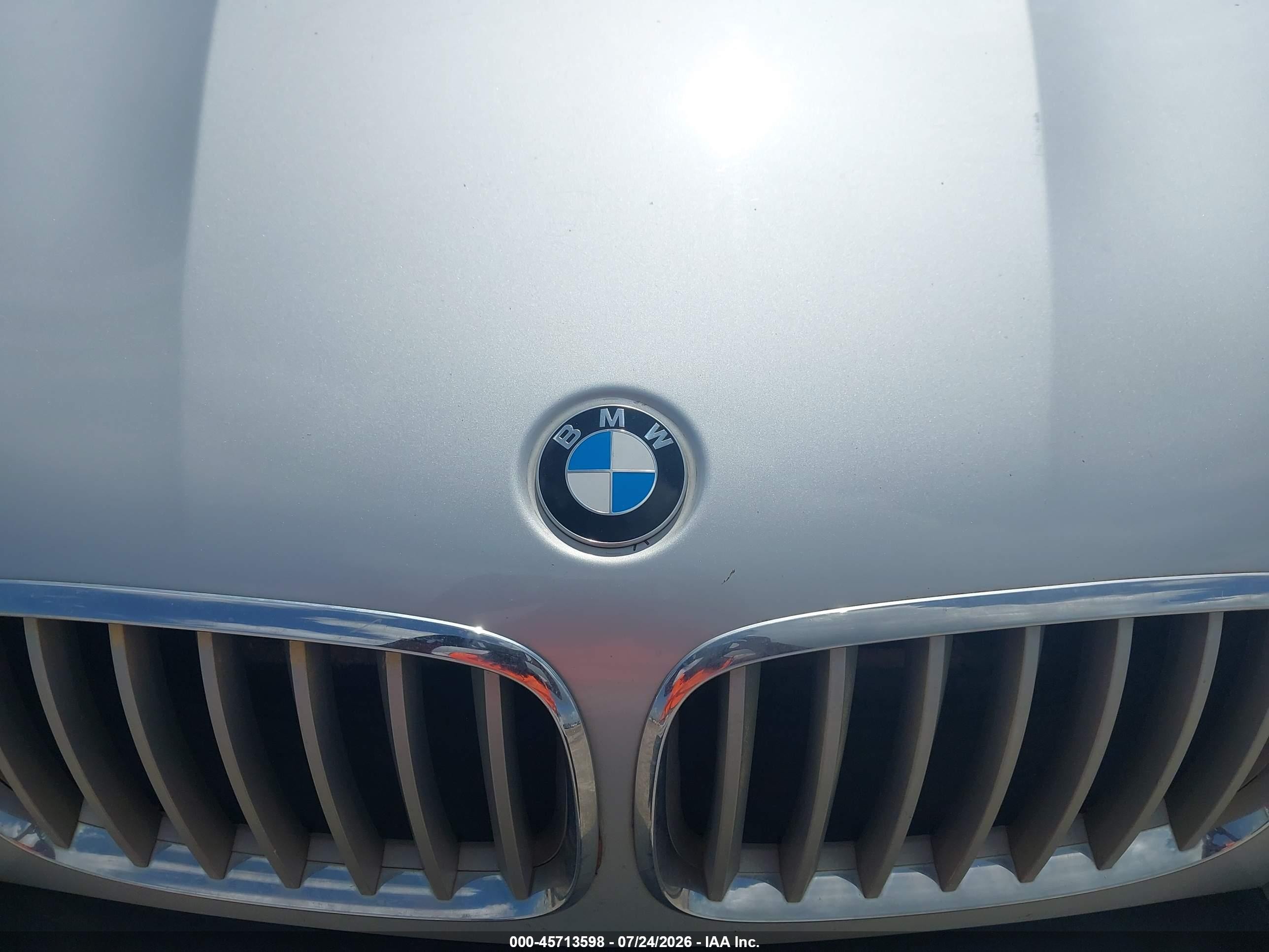 2007 Bmw X5 4.8i Silver vin: 5UXFE83567LZ42126