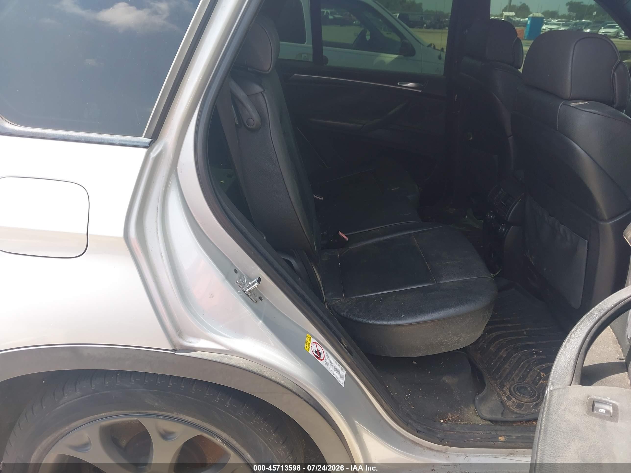 2007 Bmw X5 4.8i Silver vin: 5UXFE83567LZ42126
