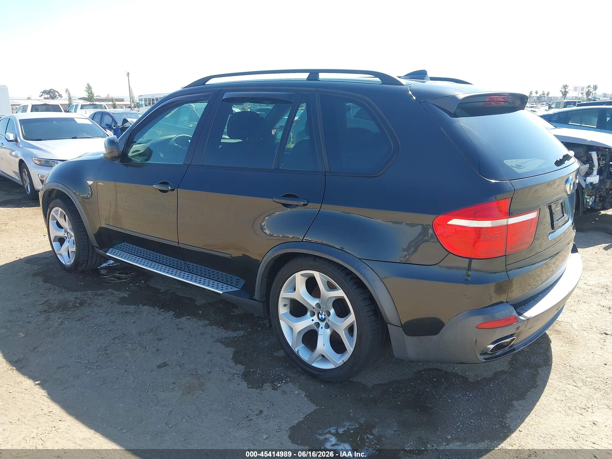 2008 Bmw X5 4.8i Black vin: 5UXFE83568L163682
