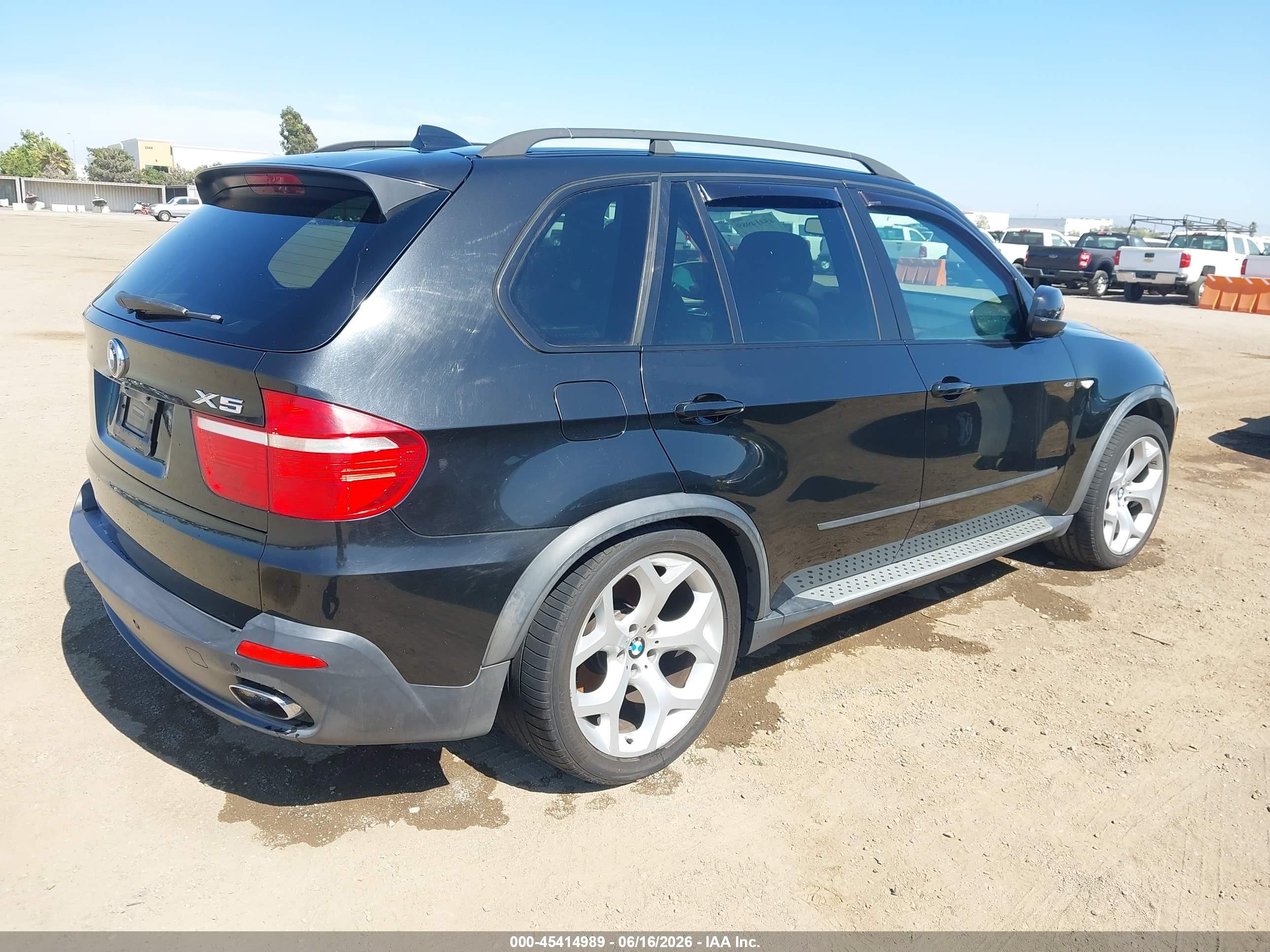 2008 Bmw X5 4.8i Black vin: 5UXFE83568L163682
