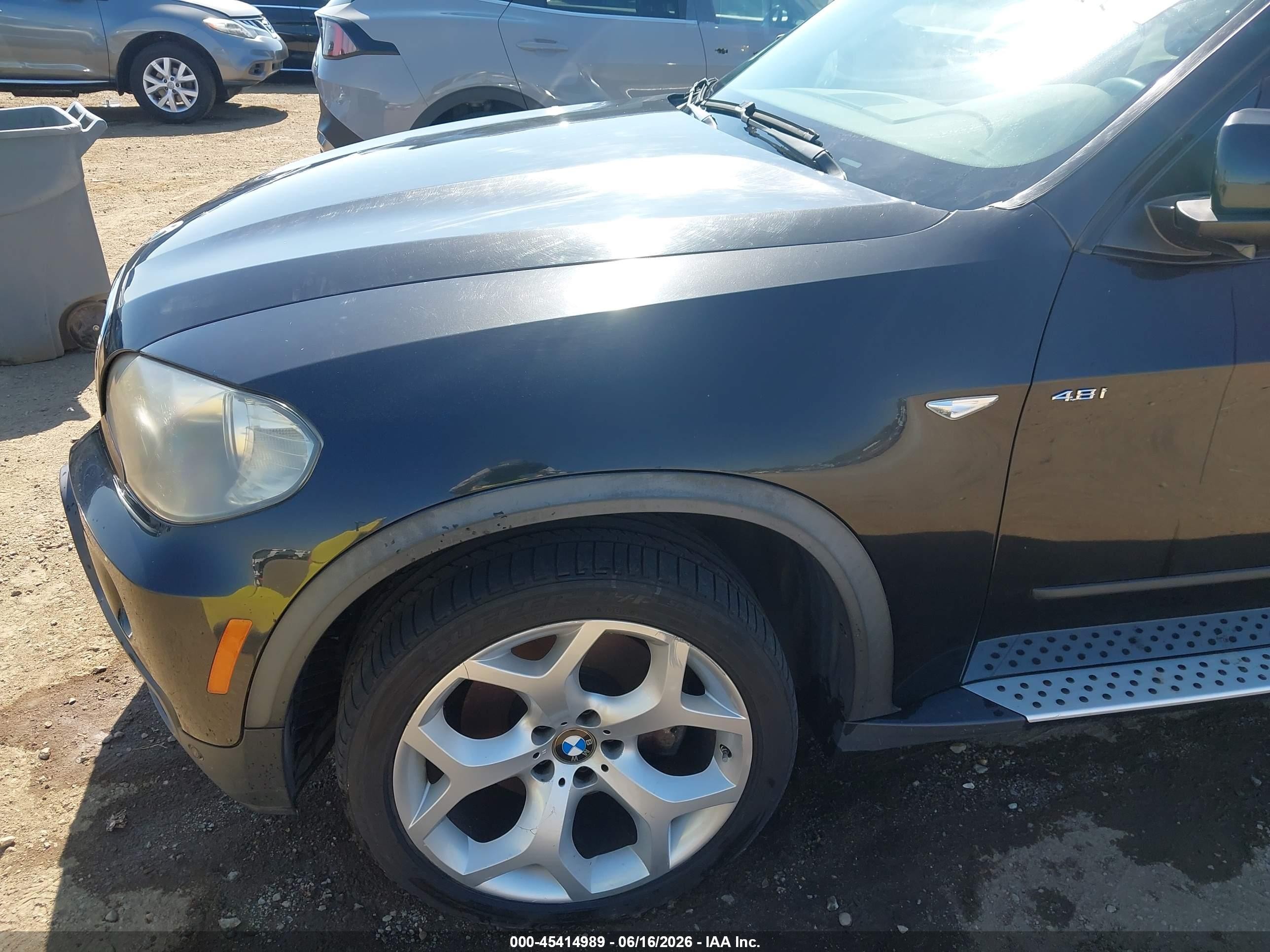 2008 Bmw X5 4.8i Black vin: 5UXFE83568L163682