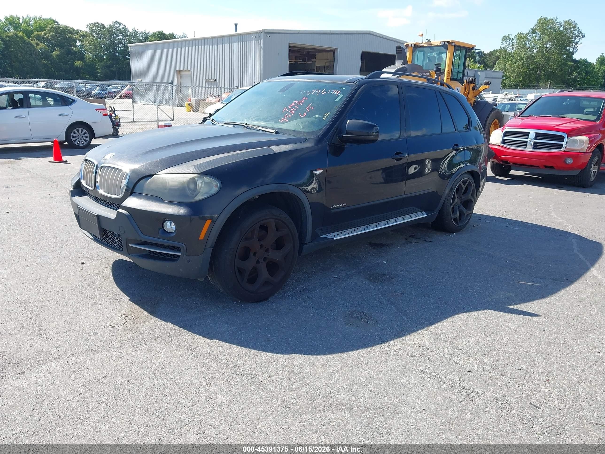 2009 Bmw X5 Xdrive48i Black vin: 5UXFE83569L170391