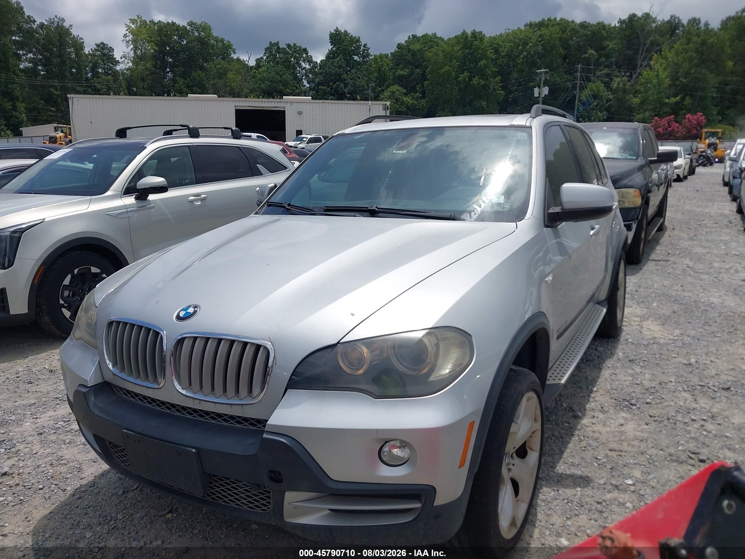 2009 Bmw X5 Xdrive48i Silver vin: 5UXFE83569L170844