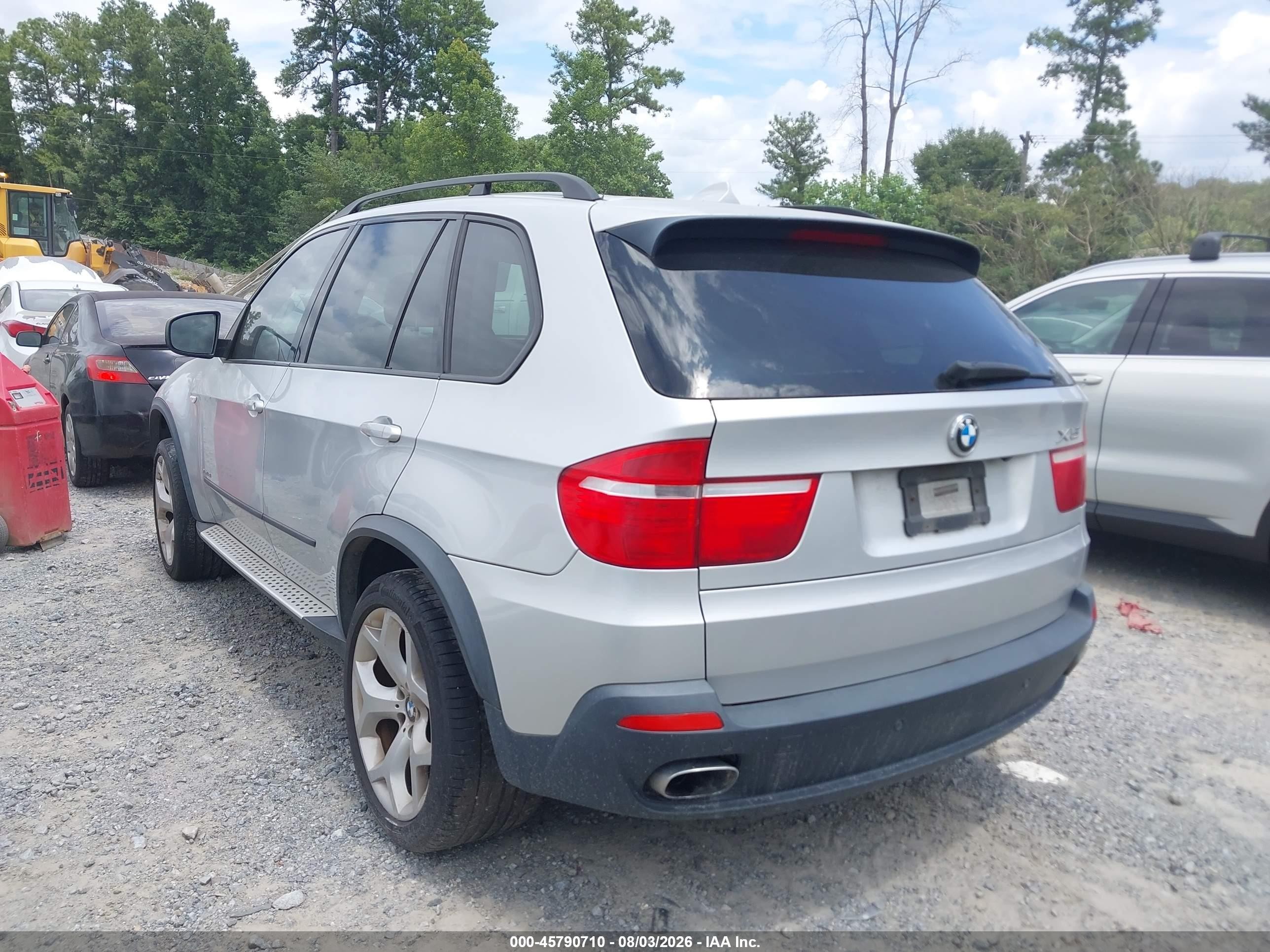 2009 Bmw X5 Xdrive48i Silver vin: 5UXFE83569L170844