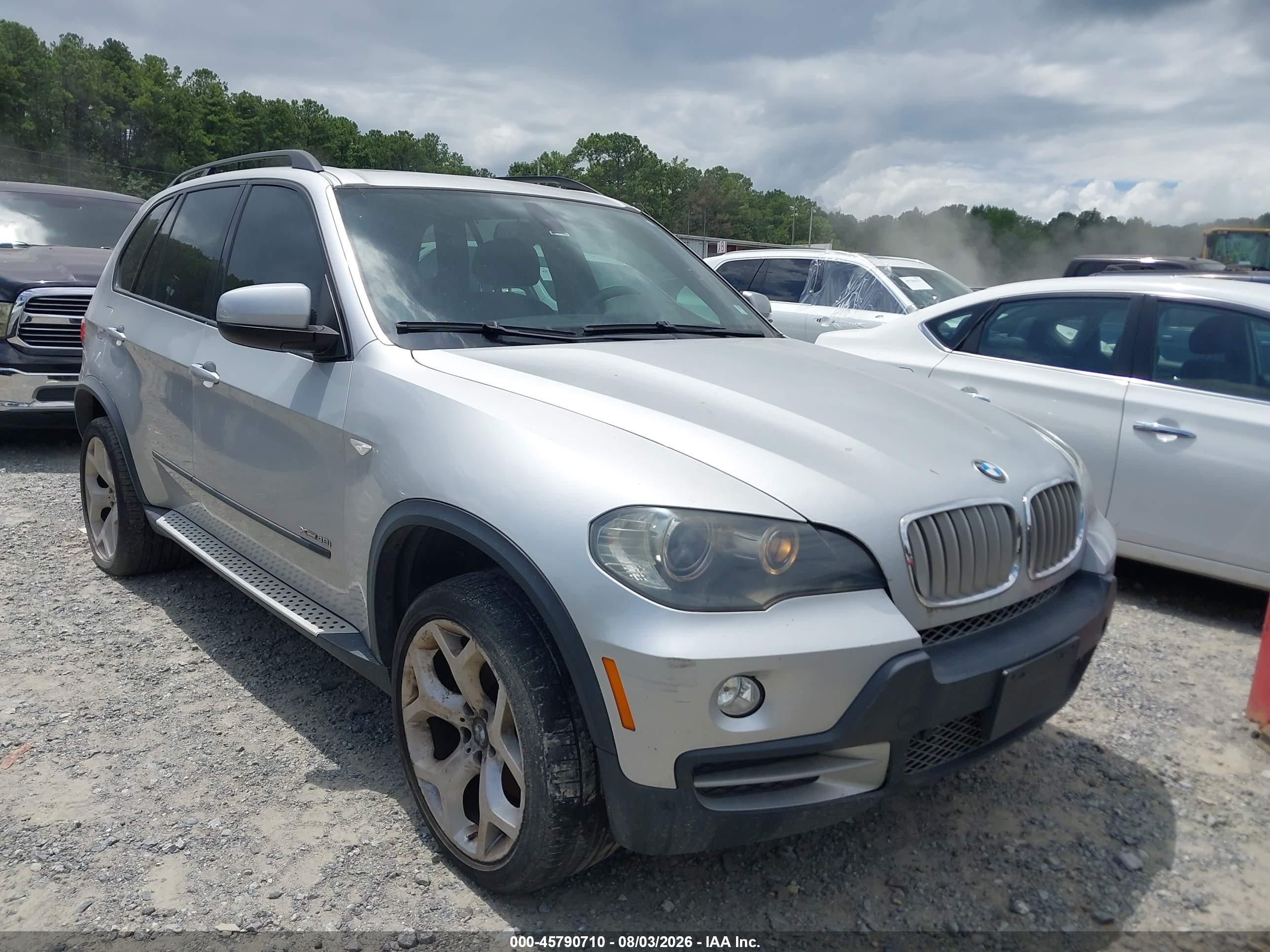 2009 Bmw X5 Xdrive48i Silver vin: 5UXFE83569L170844