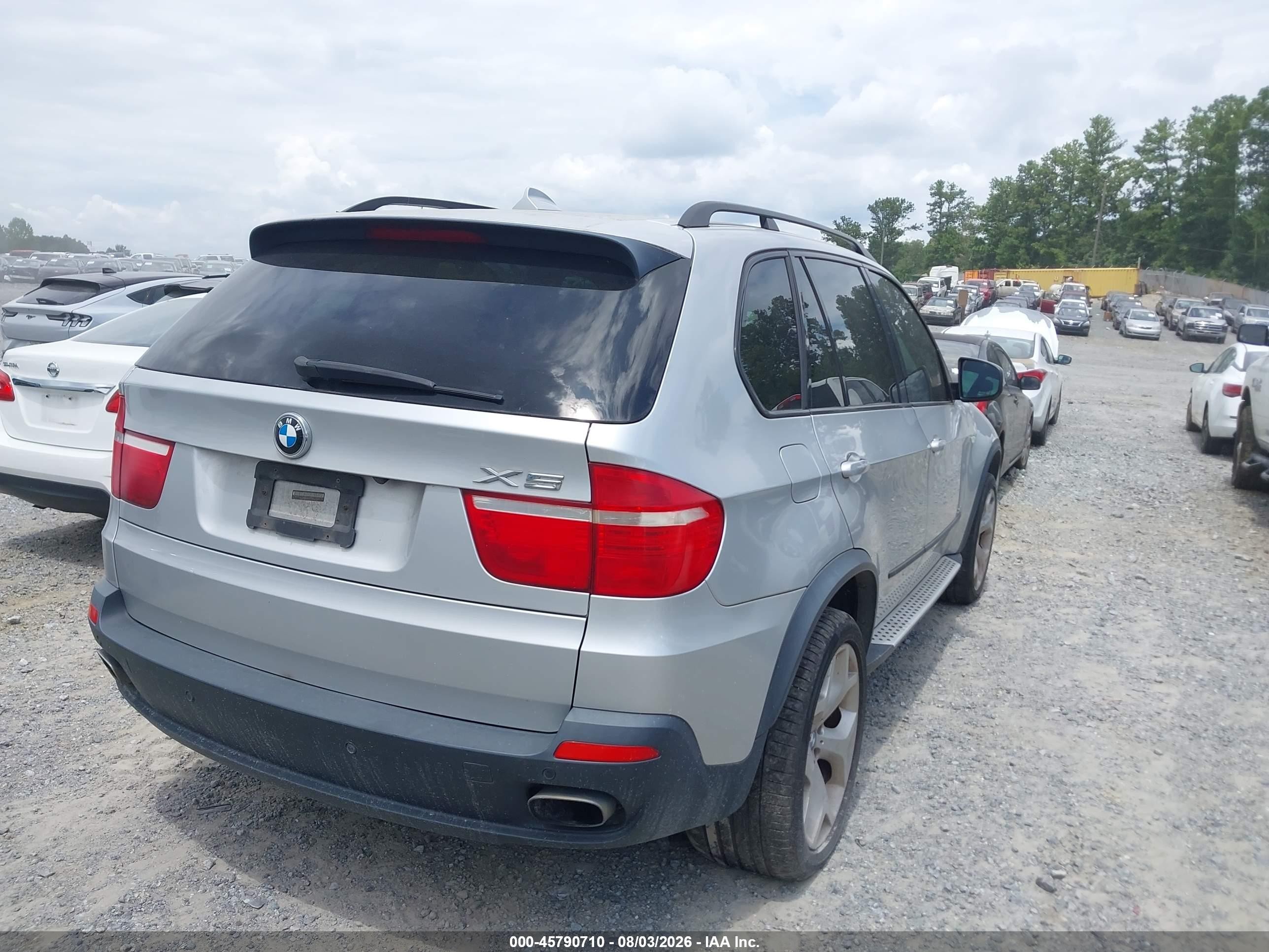 2009 Bmw X5 Xdrive48i Silver vin: 5UXFE83569L170844