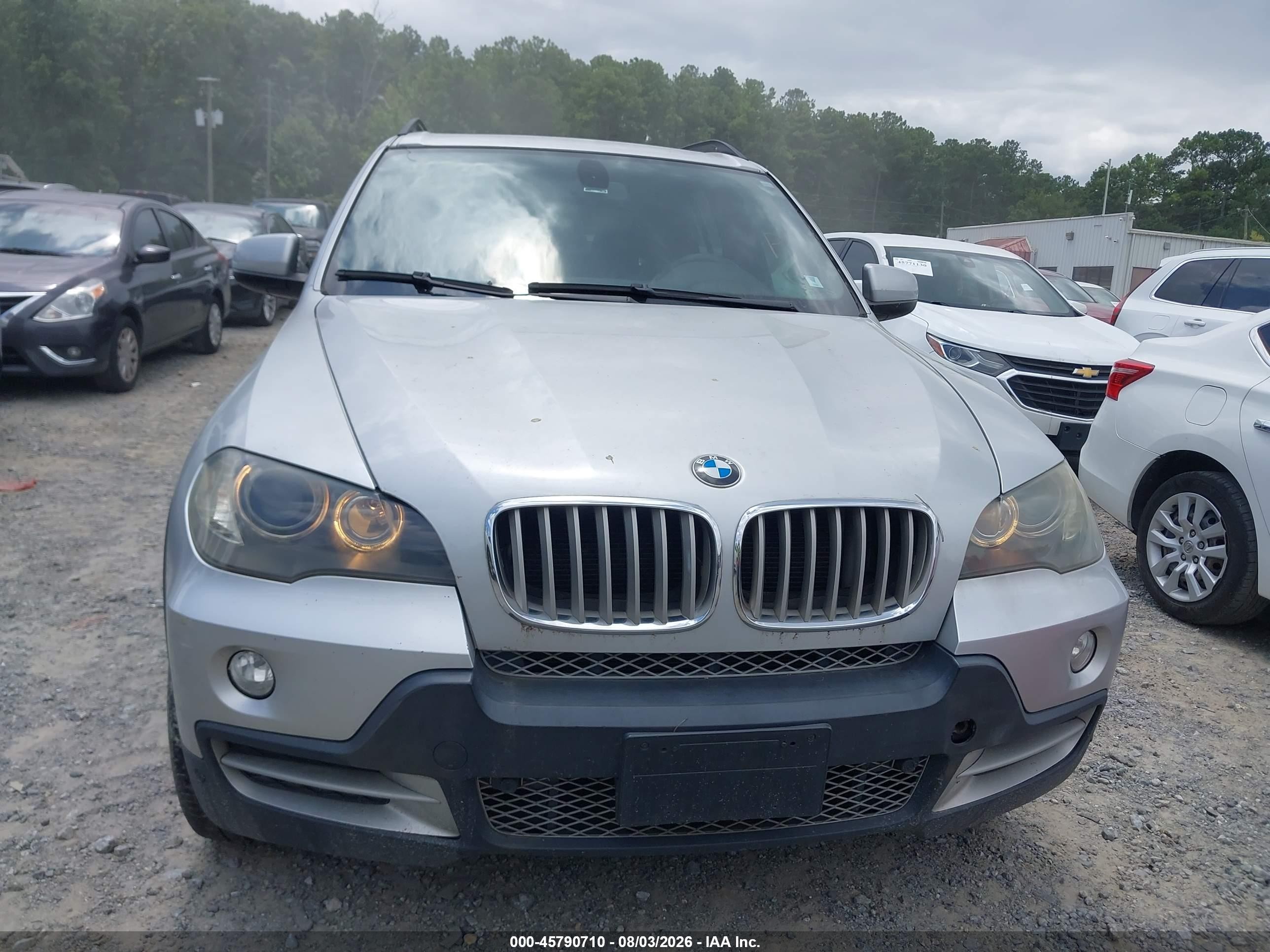 2009 Bmw X5 Xdrive48i Silver vin: 5UXFE83569L170844