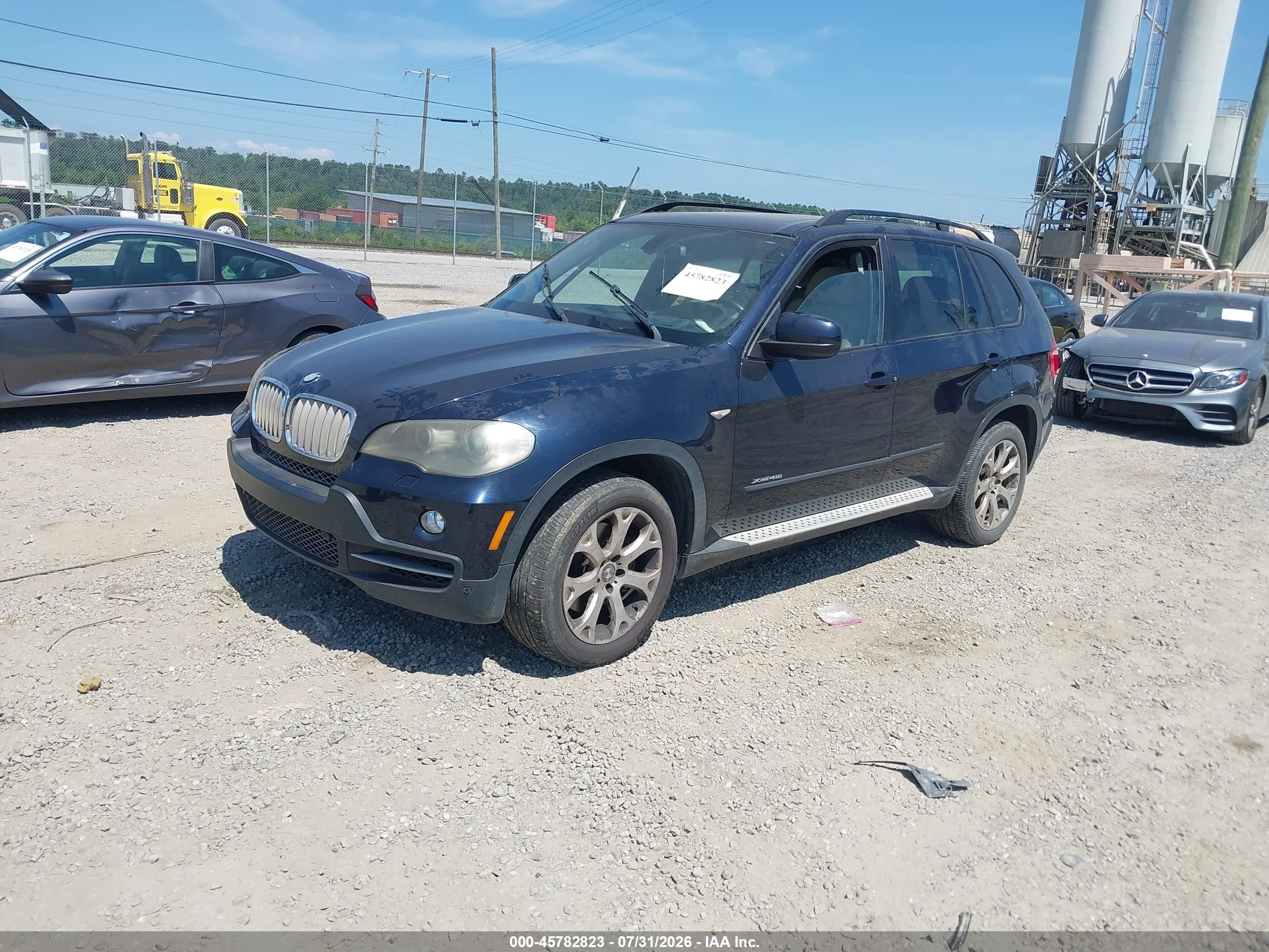 2009 Bmw X5 Xdrive48i Blue vin: 5UXFE83569L309743