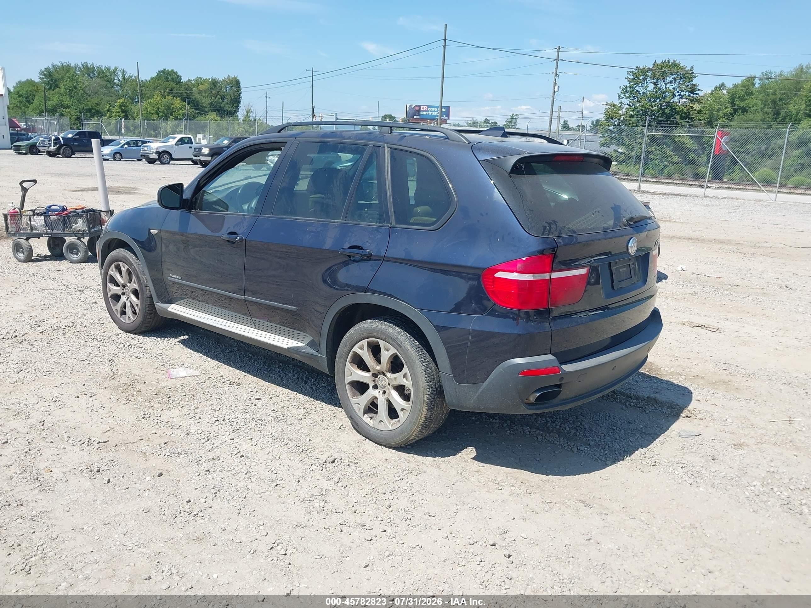 2009 Bmw X5 Xdrive48i Blue vin: 5UXFE83569L309743