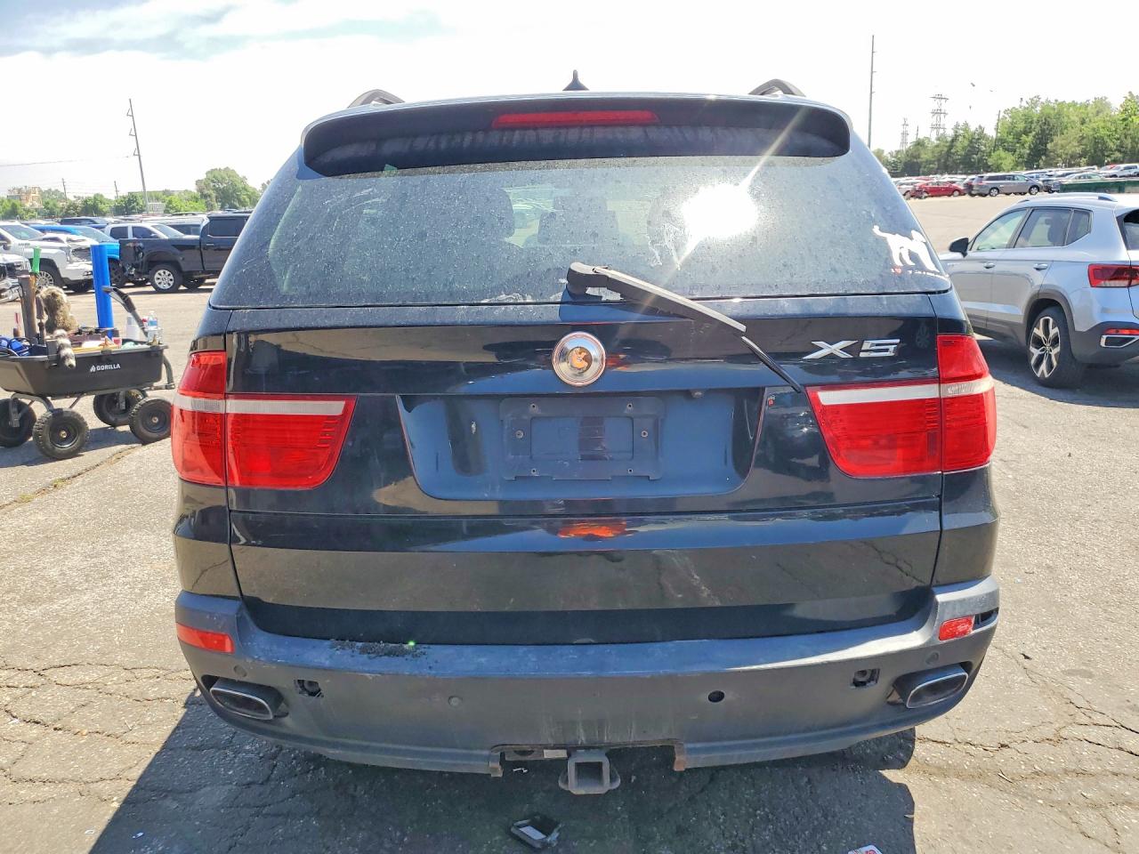 2008 Bmw X5 4.8i Black vin: 5UXFE83588L098348