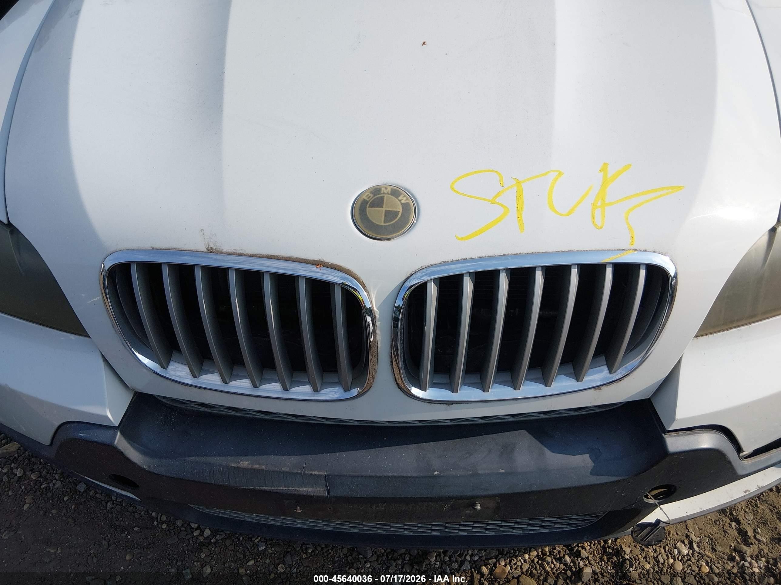 2009 Bmw X5 Xdrive48i White vin: 5UXFE83589L308383