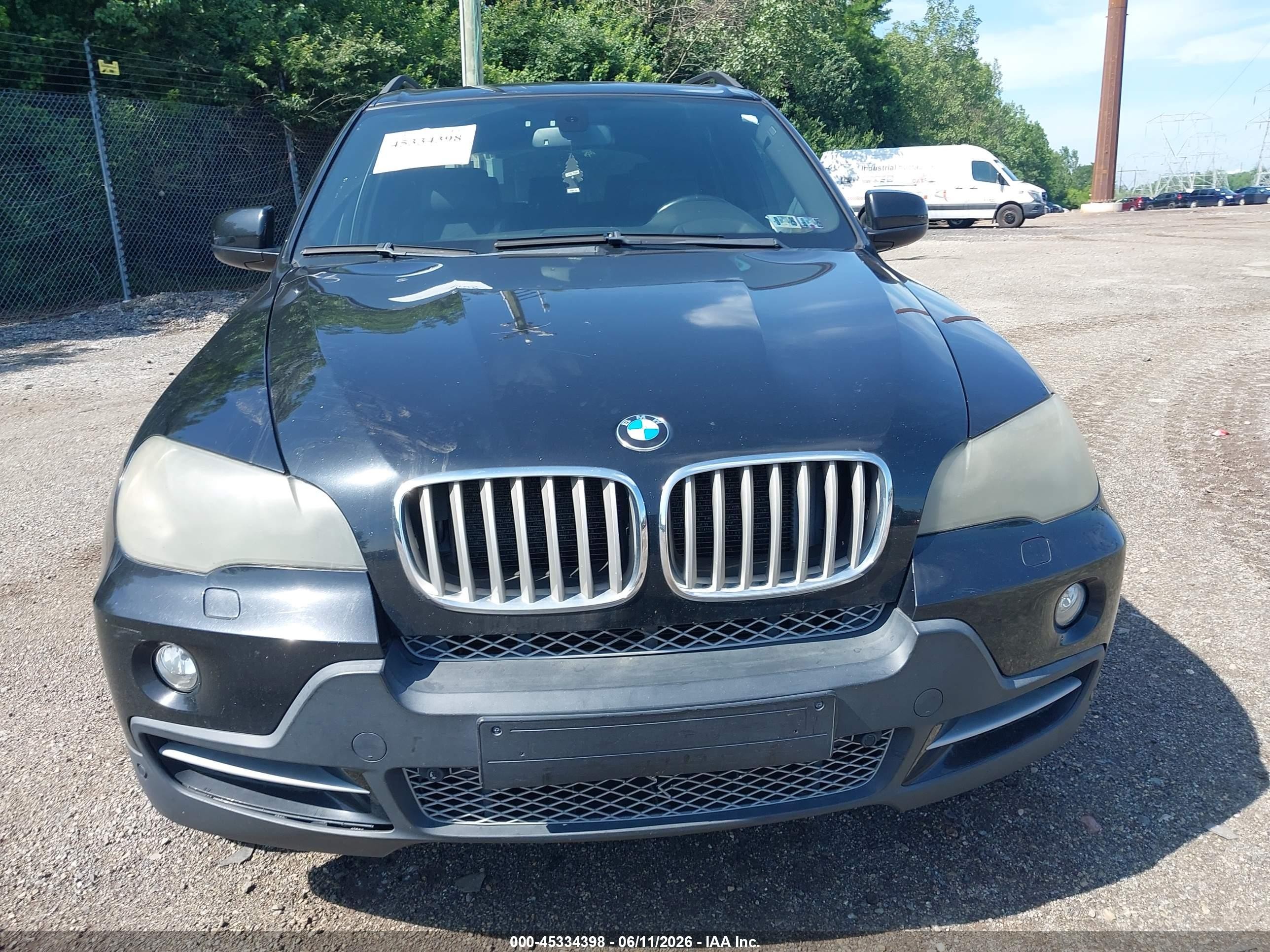 2007 Bmw X5 4.8i Black vin: 5UXFE83597LZ45411