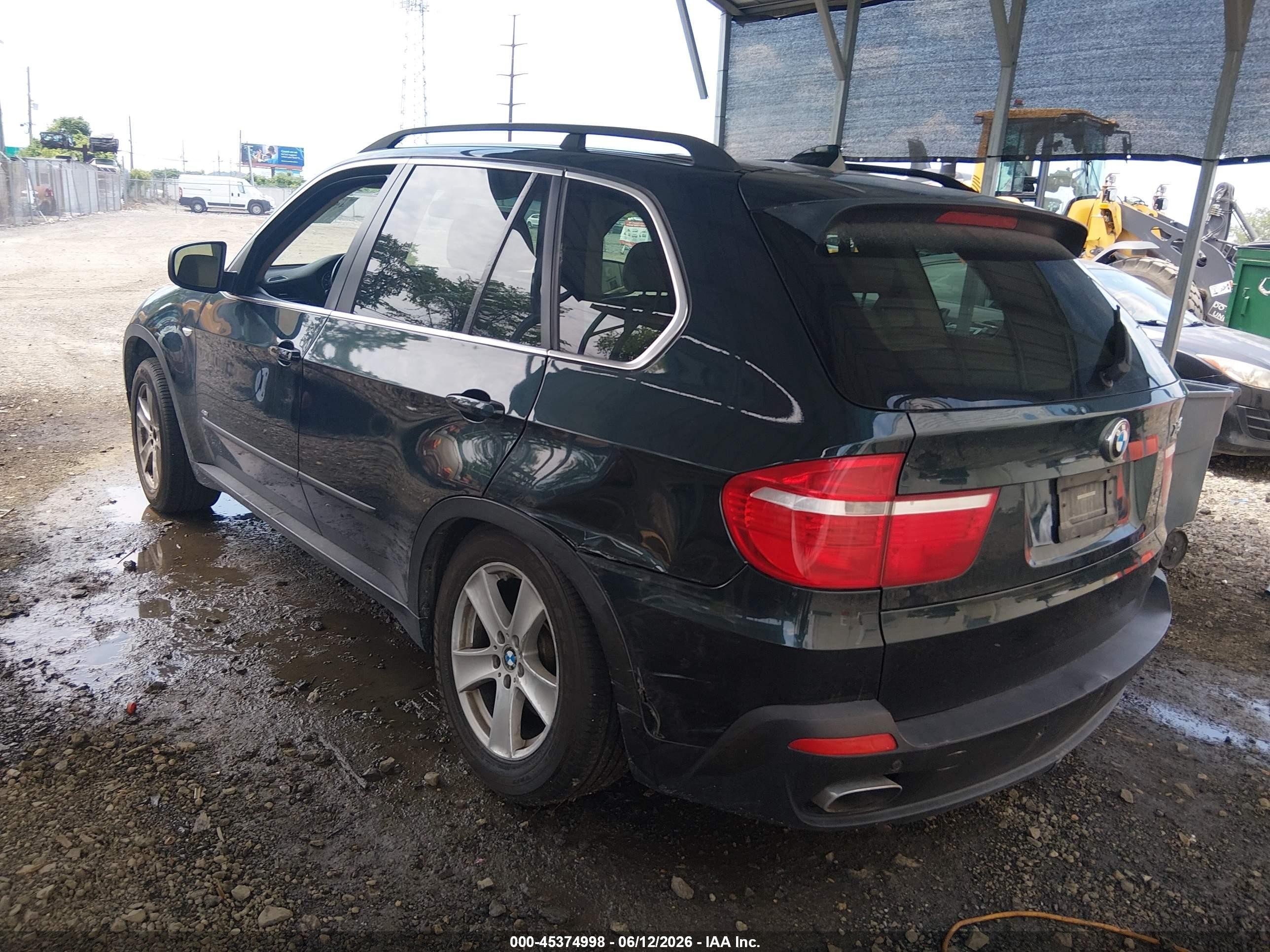 2007 Bmw X5 4.8i Зеленый vin: 5UXFE835X7LZ40539