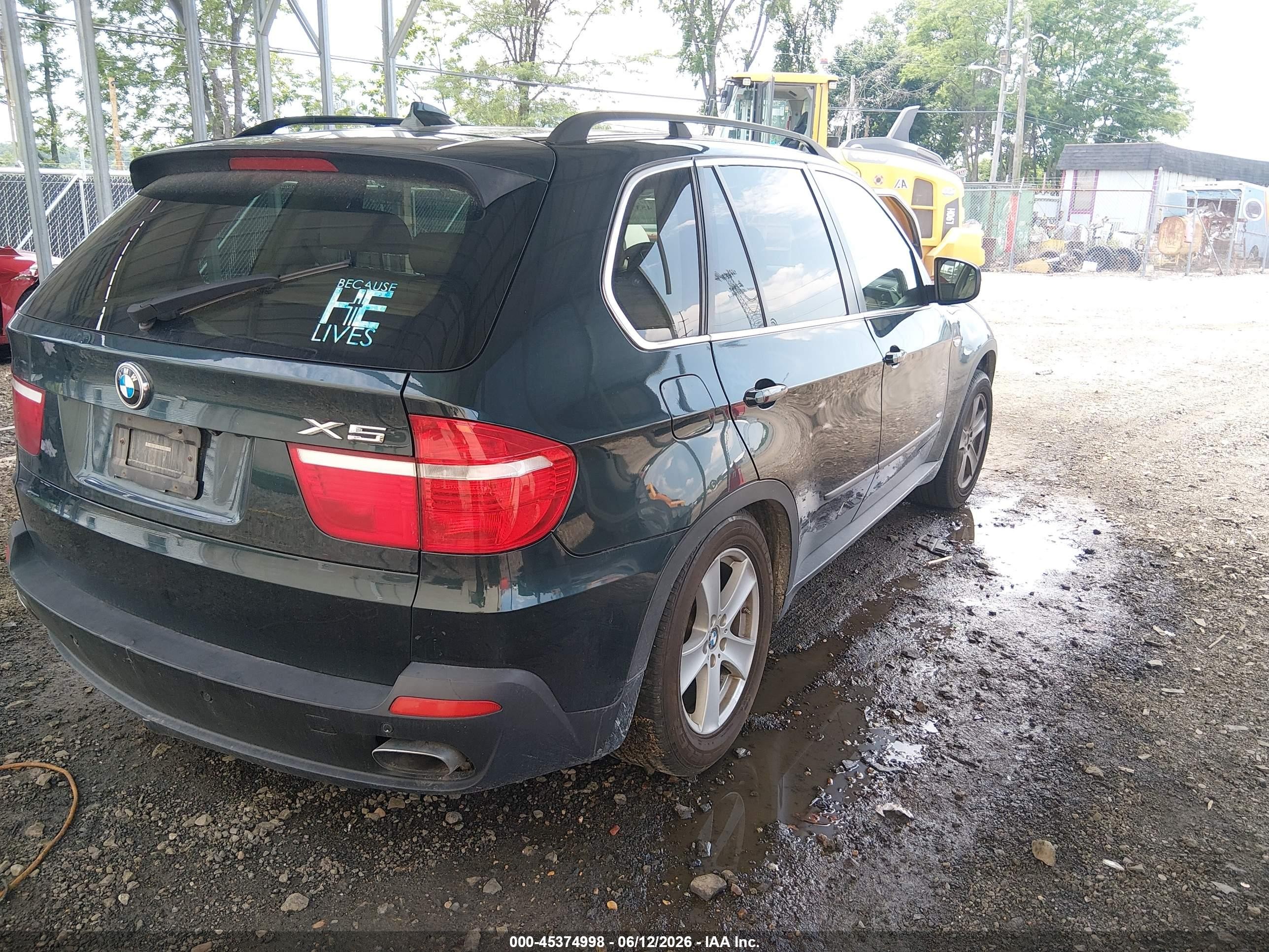2007 Bmw X5 4.8i Зеленый vin: 5UXFE835X7LZ40539