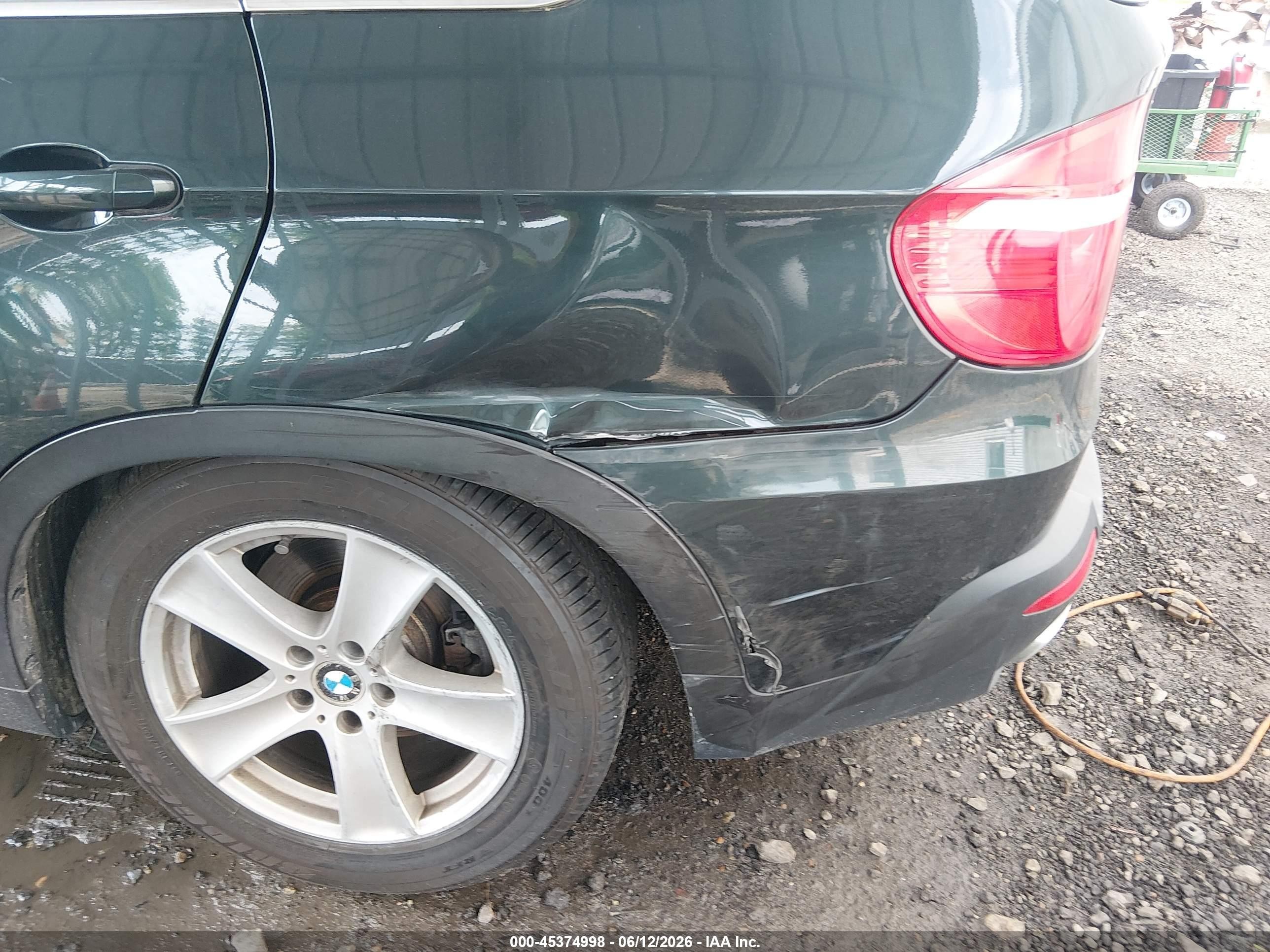 2007 Bmw X5 4.8i Зеленый vin: 5UXFE835X7LZ40539