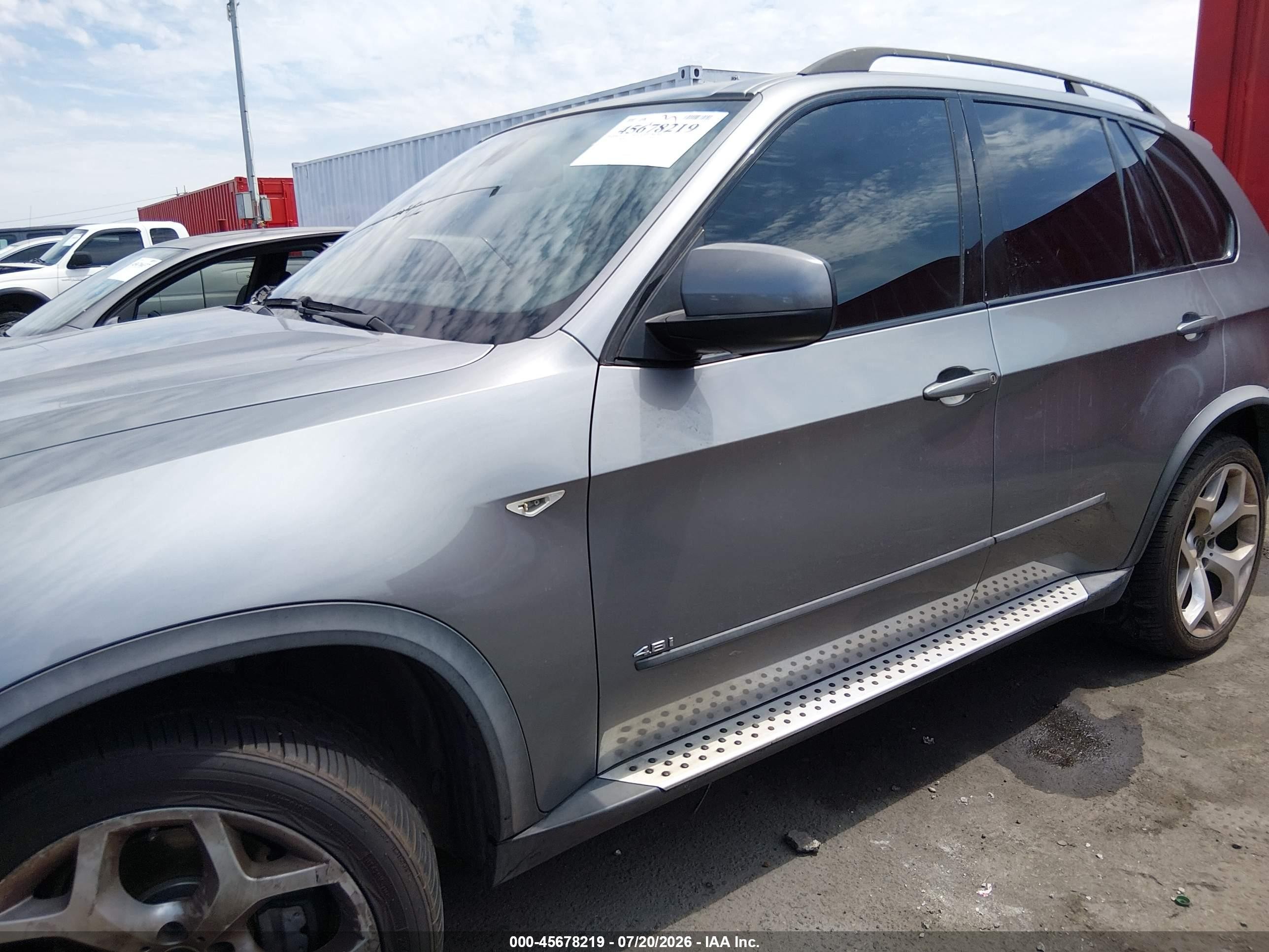 2007 Bmw X5 4.8i Gray vin: 5UXFE835X7LZ43036
