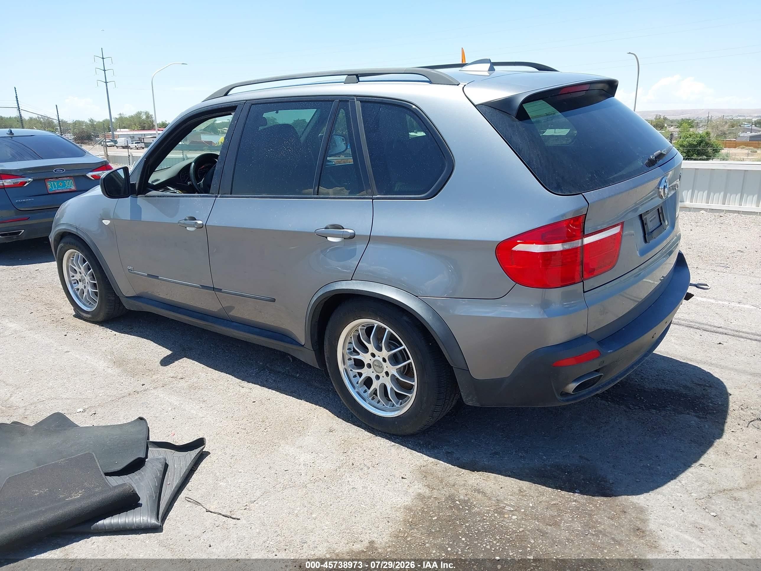 2008 Bmw X5 4.8i Silver vin: 5UXFE835X8L163412
