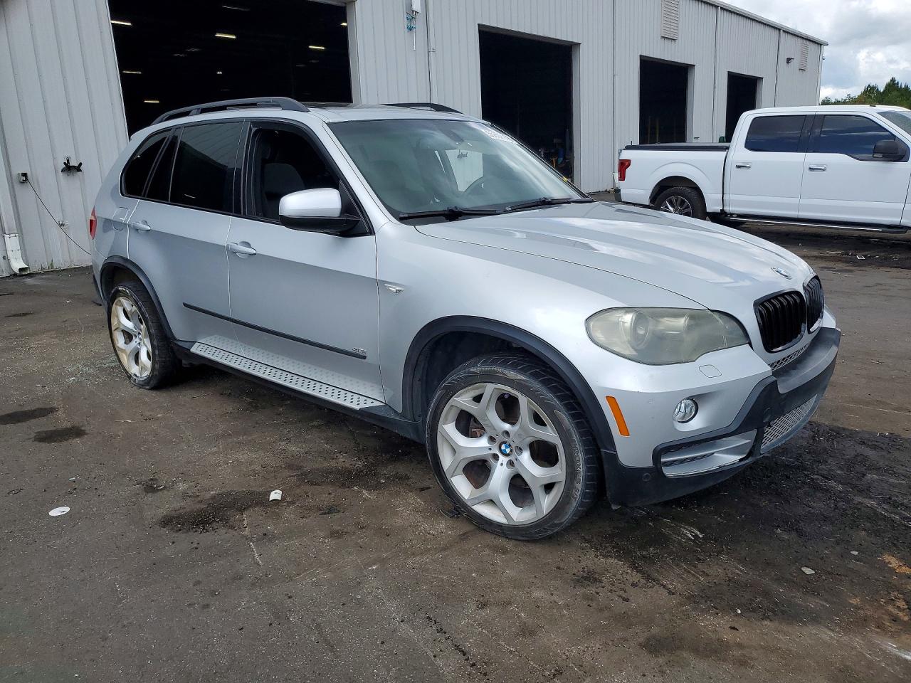 2008 Bmw X5 4.8i Silver vin: 5UXFE835X8L163863