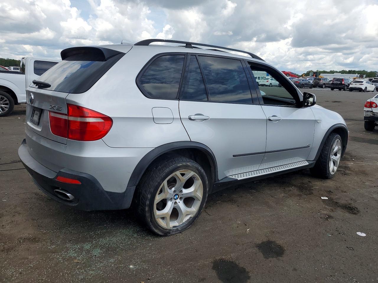 2008 Bmw X5 4.8i Silver vin: 5UXFE835X8L163863