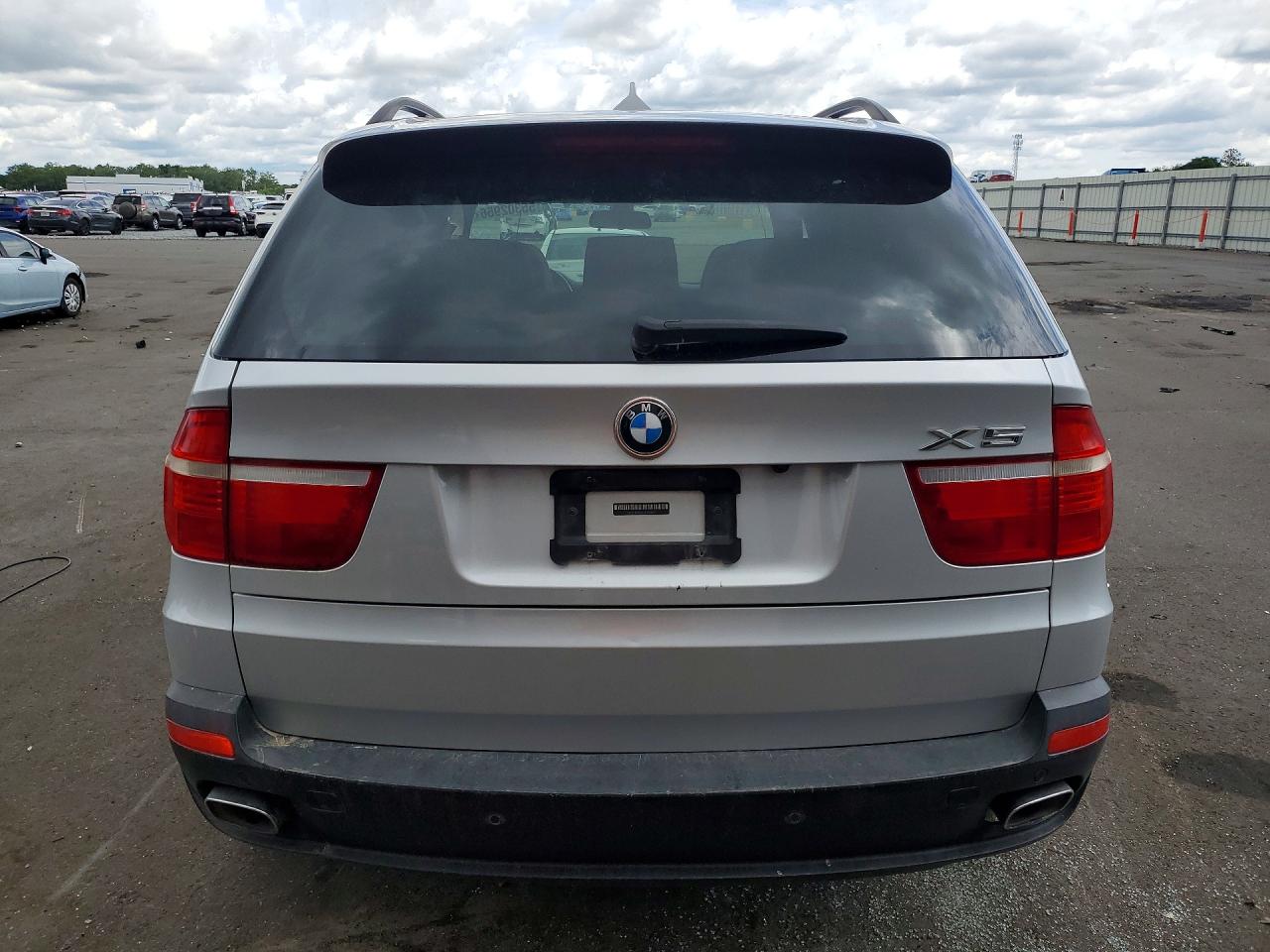 2008 Bmw X5 4.8i Silver vin: 5UXFE835X8L163863