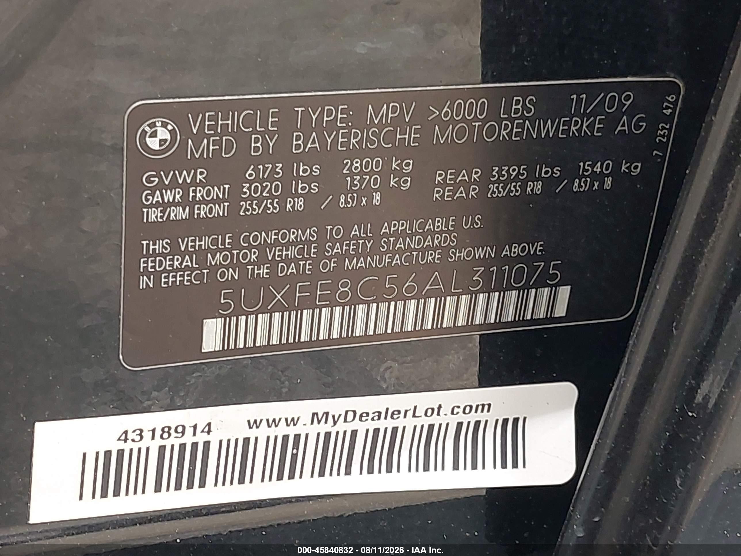 2010 Bmw X5 Xdrive48i Black vin: 5UXFE8C56AL311075