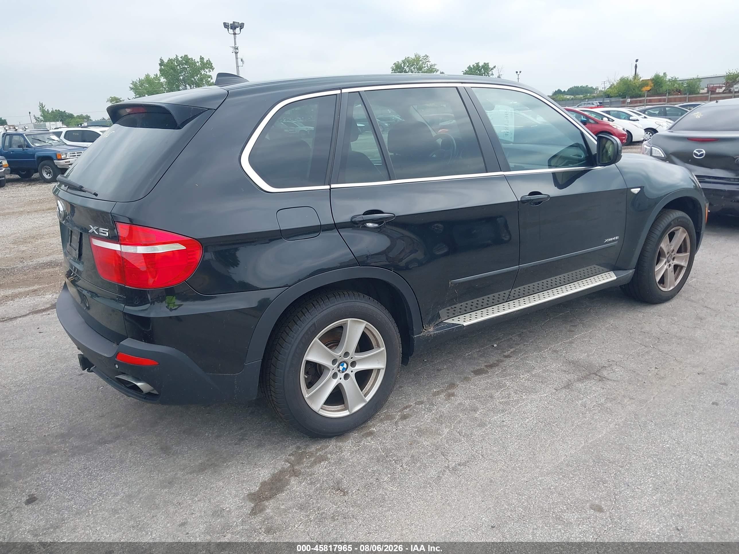 2010 Bmw X5 Xdrive48i Black vin: 5UXFE8C5XAL310706