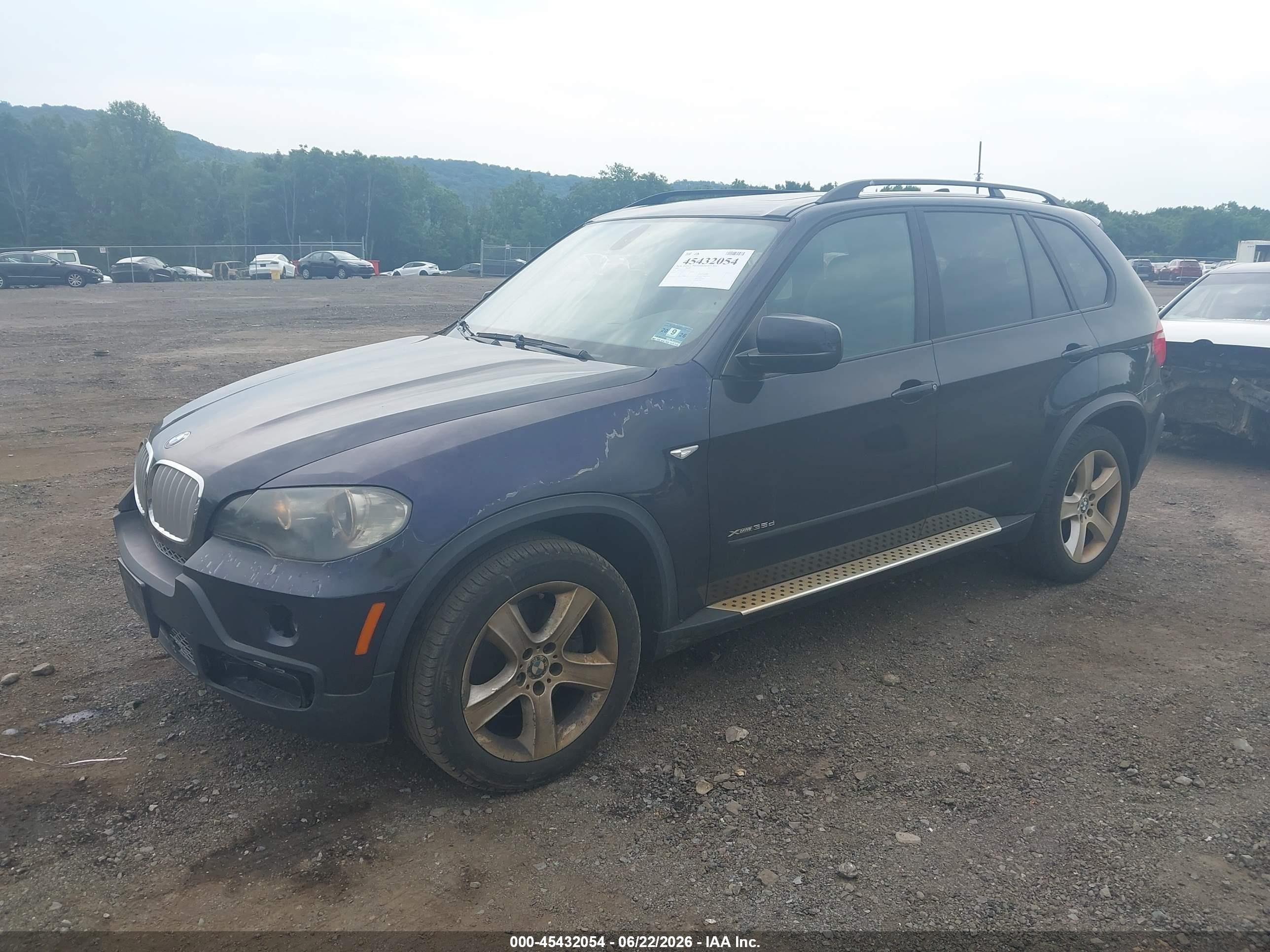 2009 Bmw X5 Xdrive35d Dark Blue vin: 5UXFF03559LJ97645