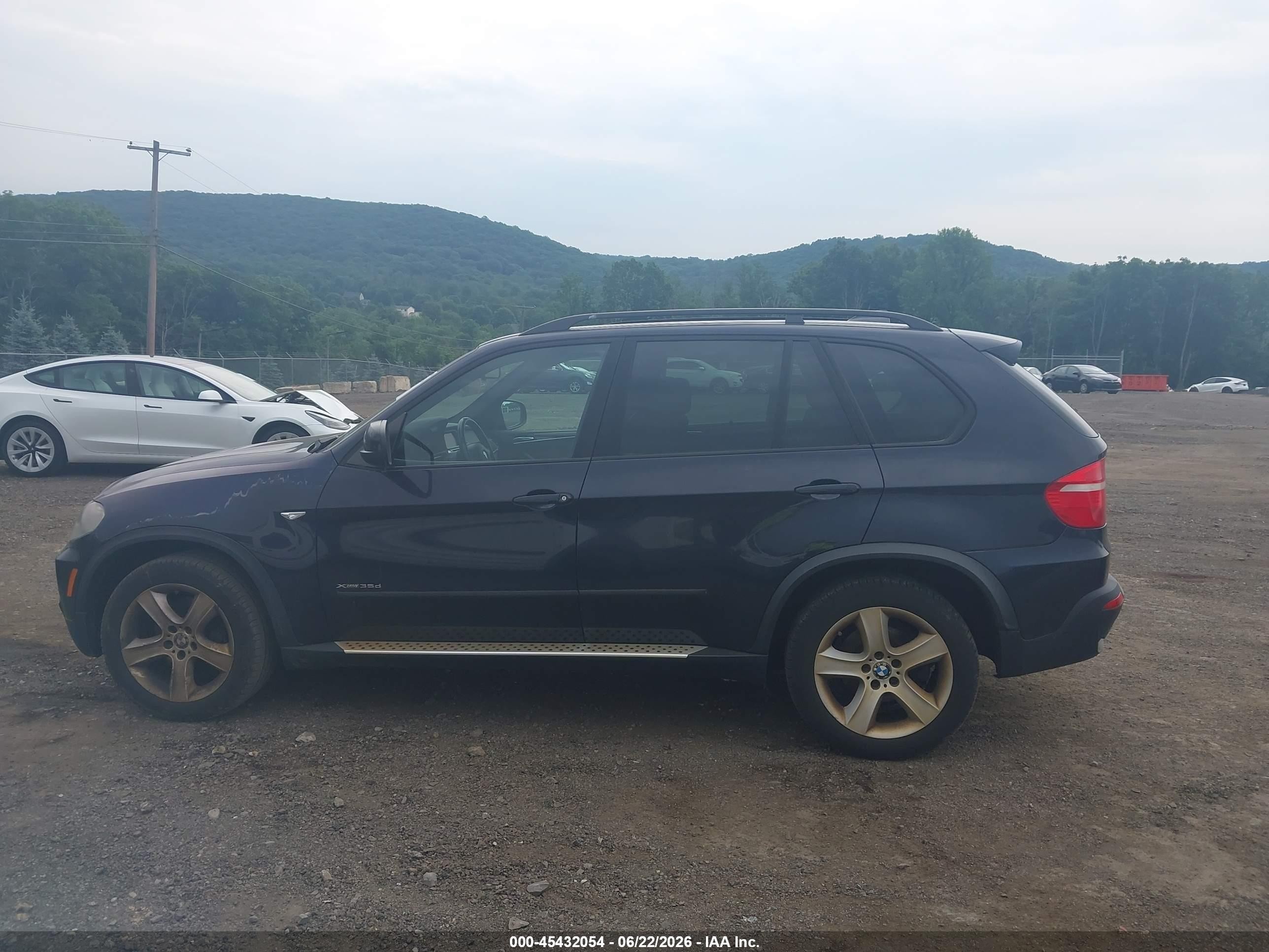 2009 Bmw X5 Xdrive35d Dark Blue vin: 5UXFF03559LJ97645