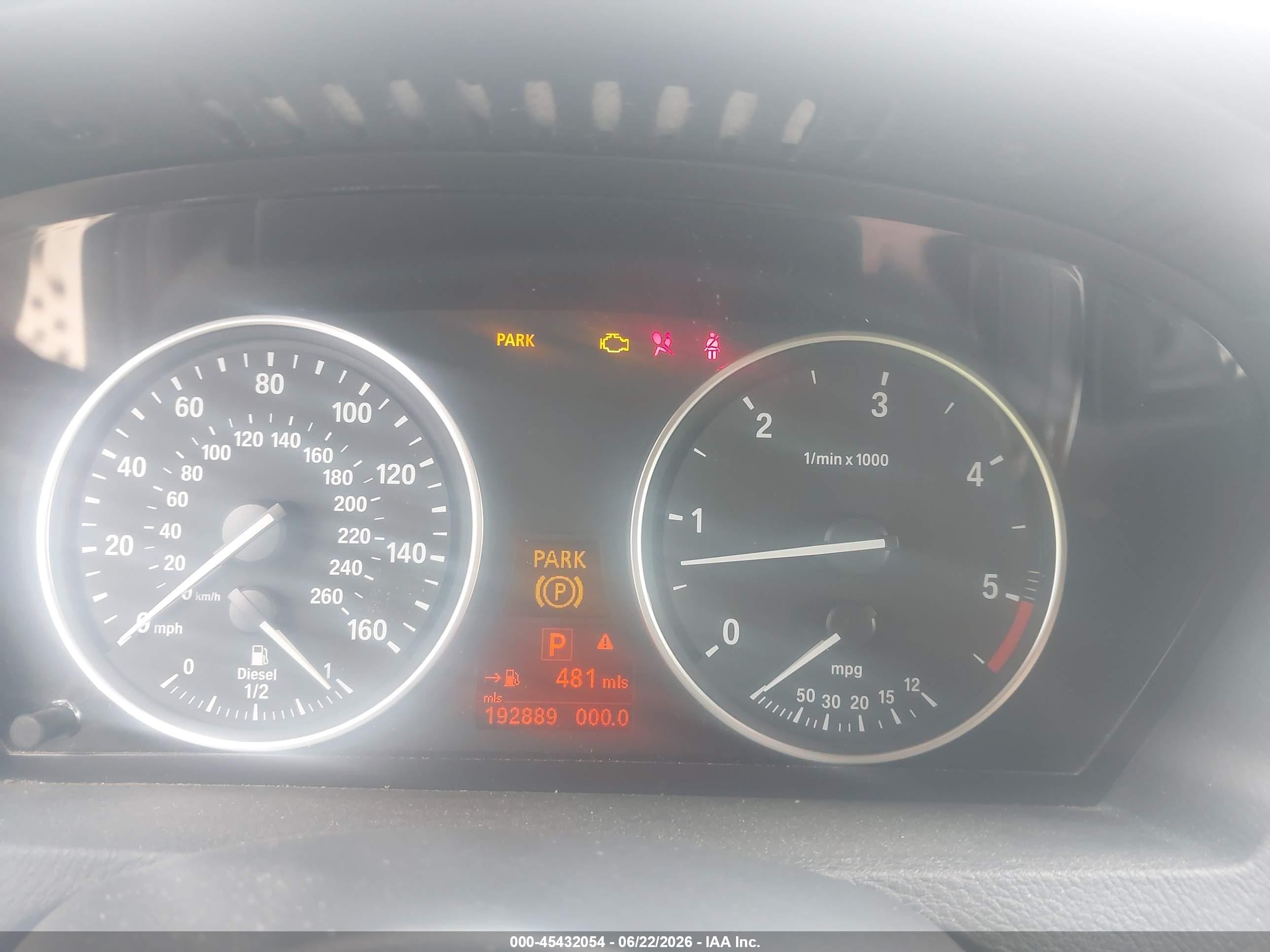 2009 Bmw X5 Xdrive35d Dark Blue vin: 5UXFF03559LJ97645