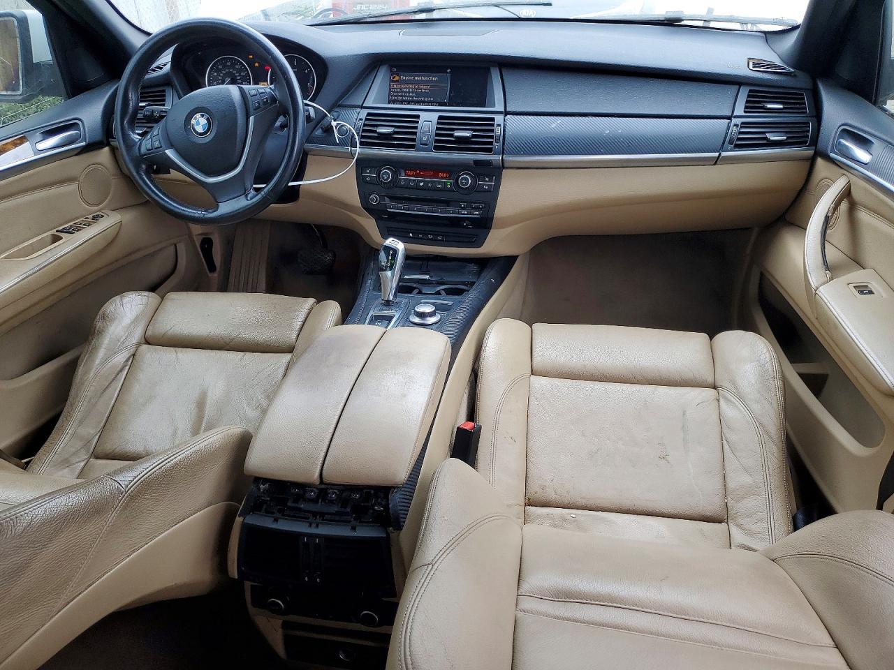 2009 Bmw X5 White vin: 5UXFF03589LJ98238