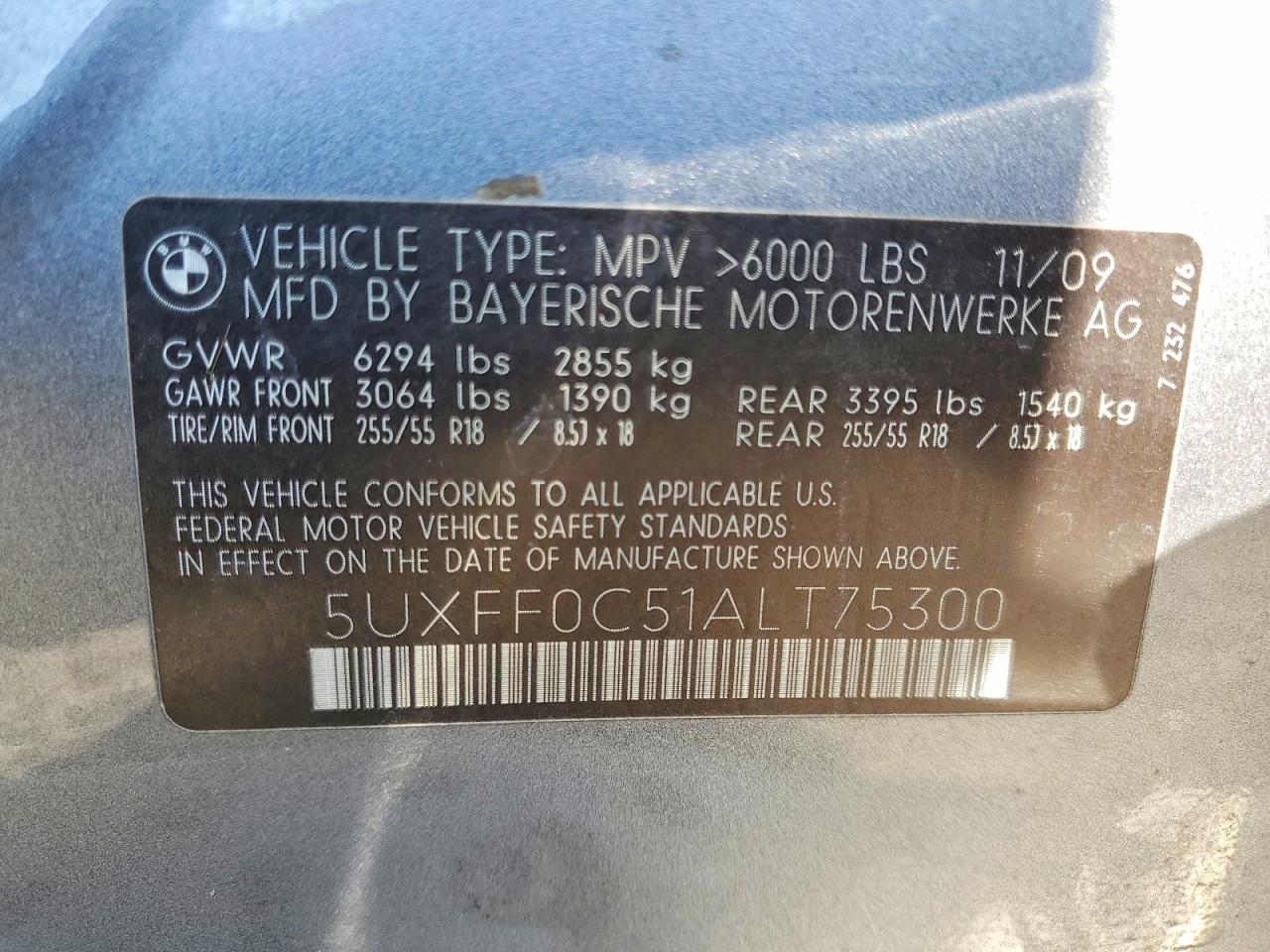 2010 Bmw X5 Xdrive35d Gray vin: 5UXFF0C51ALT75300
