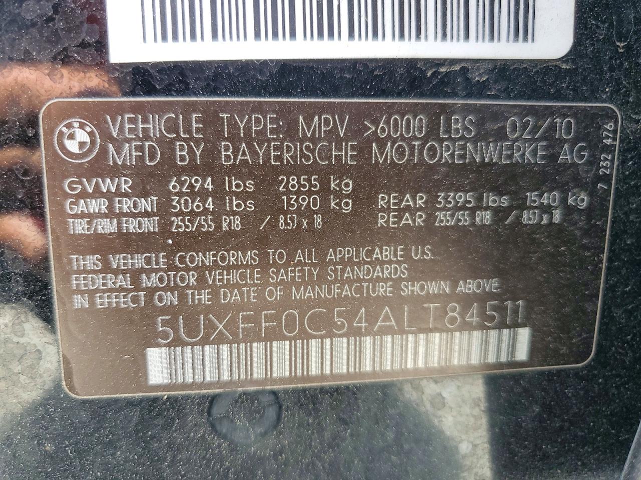 2010 Bmw X5 Xdrive35d Black vin: 5UXFF0C54ALT84511