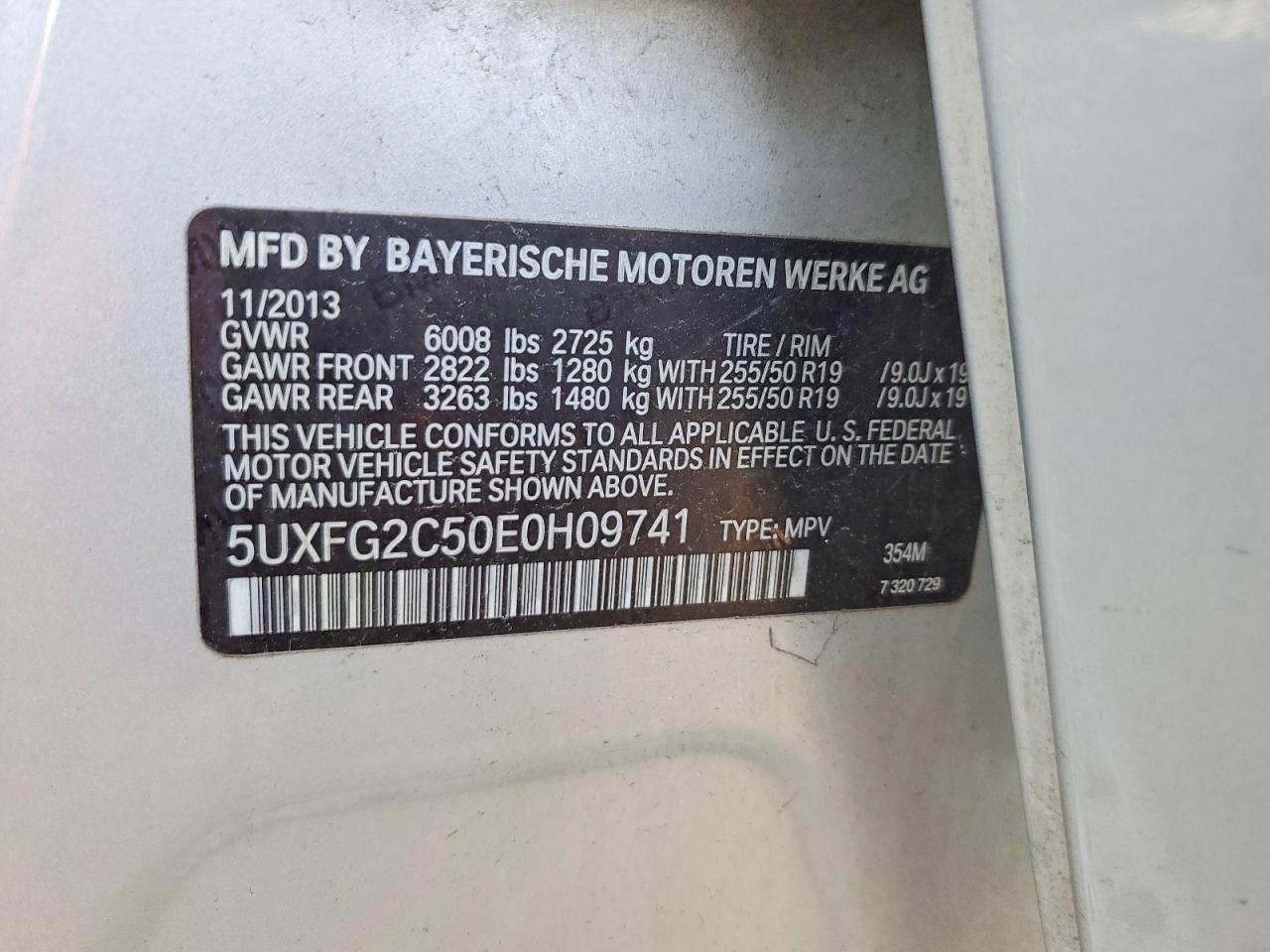 2014 Bmw X6 Xdrive35i Silver vin: 5UXFG2C50E0H09741