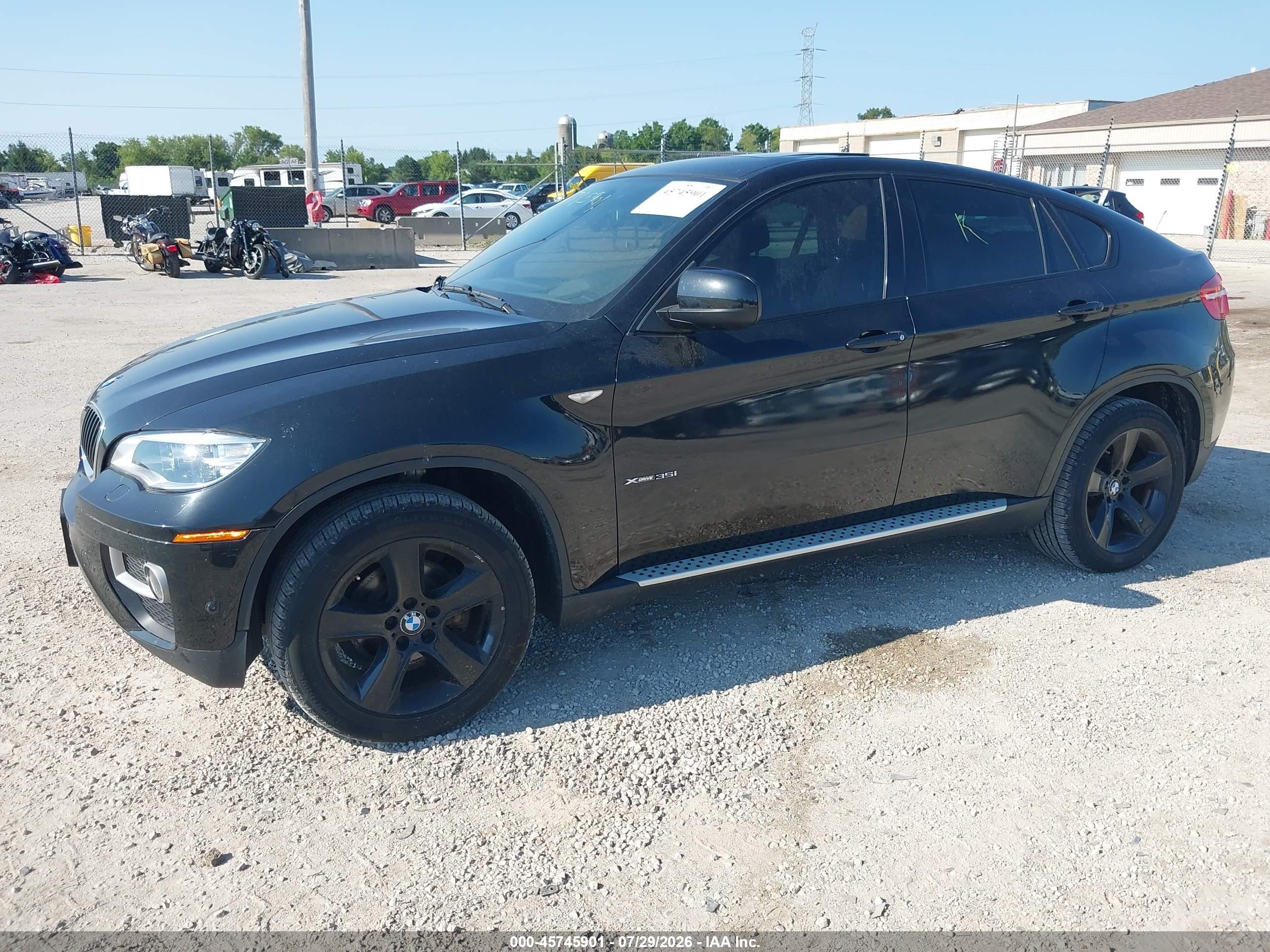 2014 Bmw X6 Xdrive35i Black vin: 5UXFG2C50E0H10307