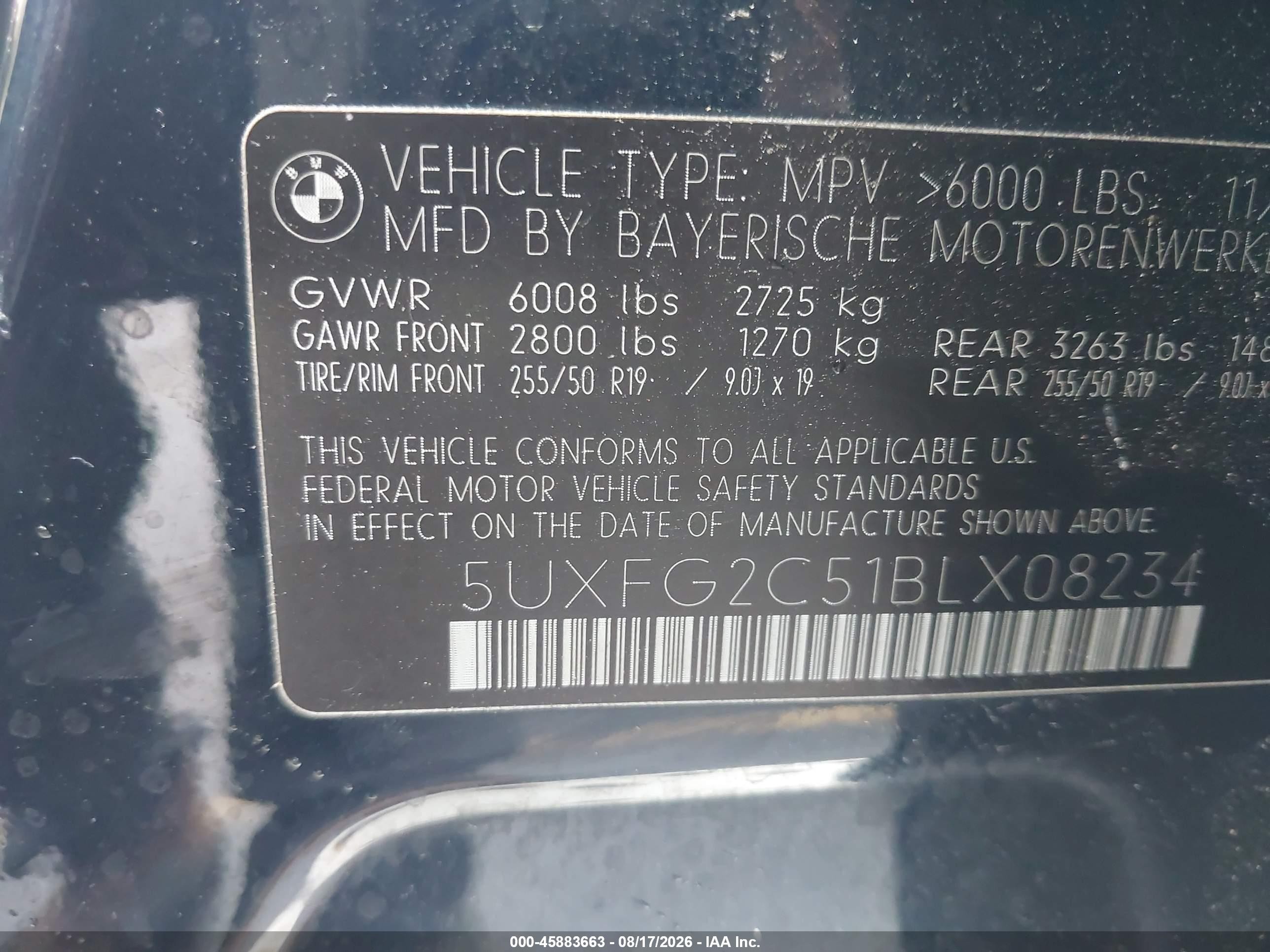 2011 Bmw X6 Xdrive35i Blue vin: 5UXFG2C51BLX08234