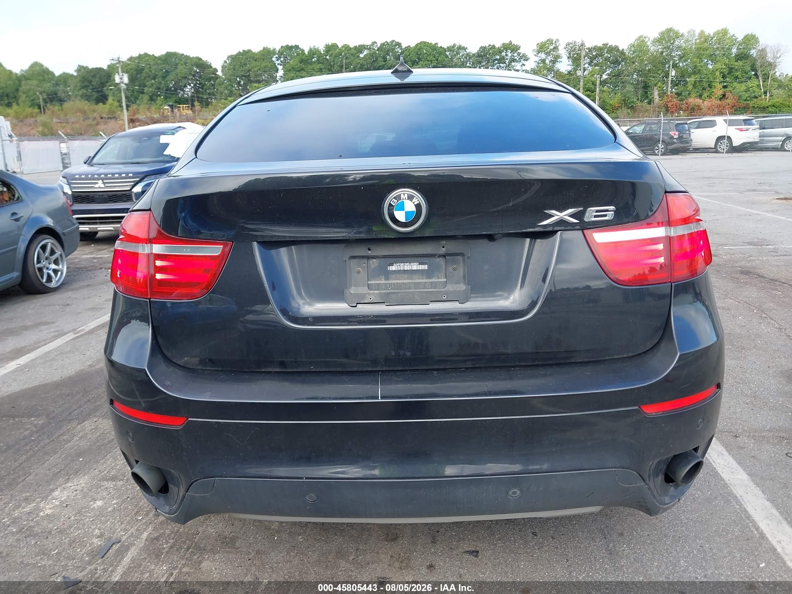 2014 Bmw X6 Xdrive35i Black vin: 5UXFG2C51E0C43513