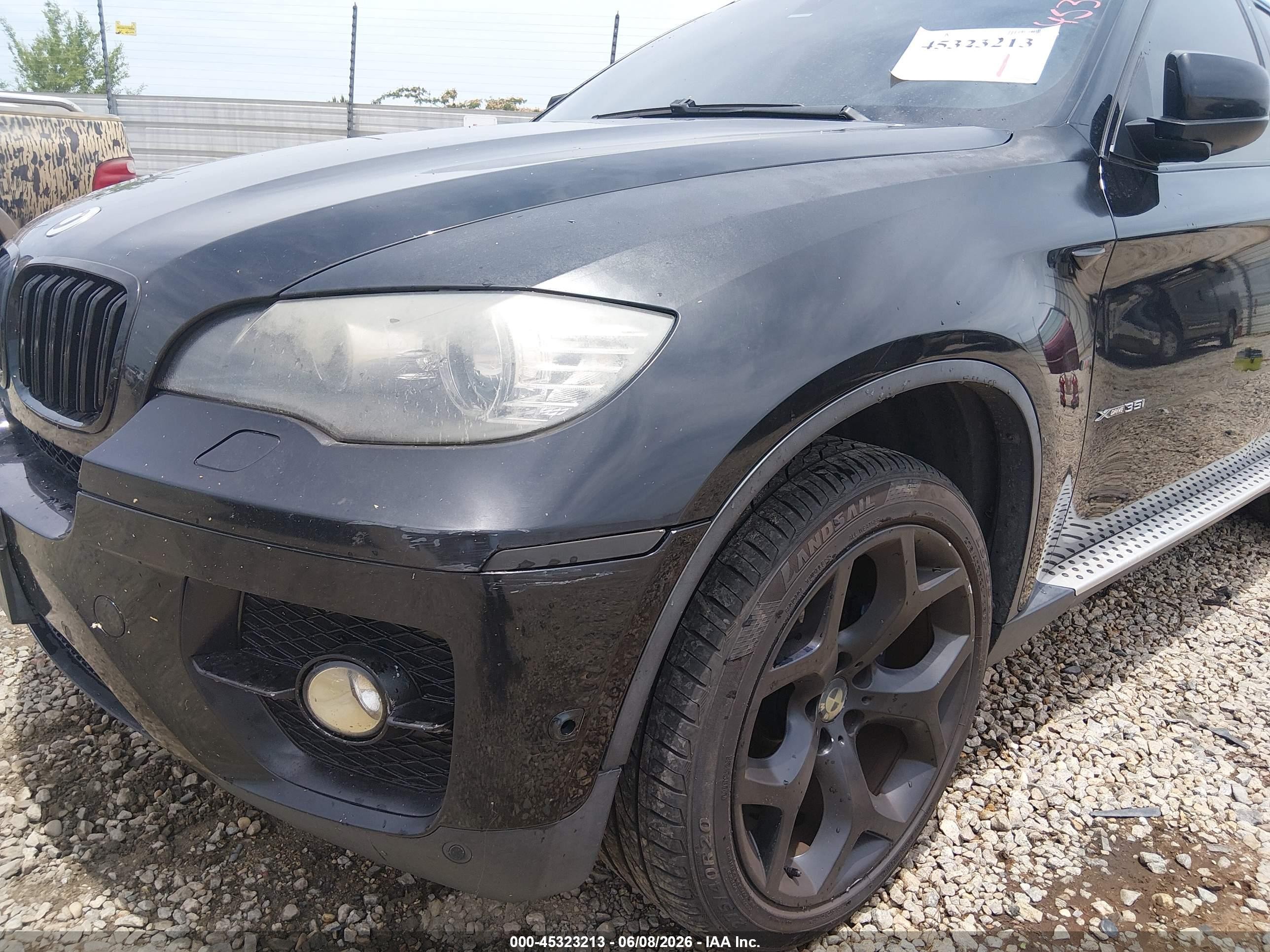2011 Bmw X6 Xdrive35i Black vin: 5UXFG2C52BLX08095