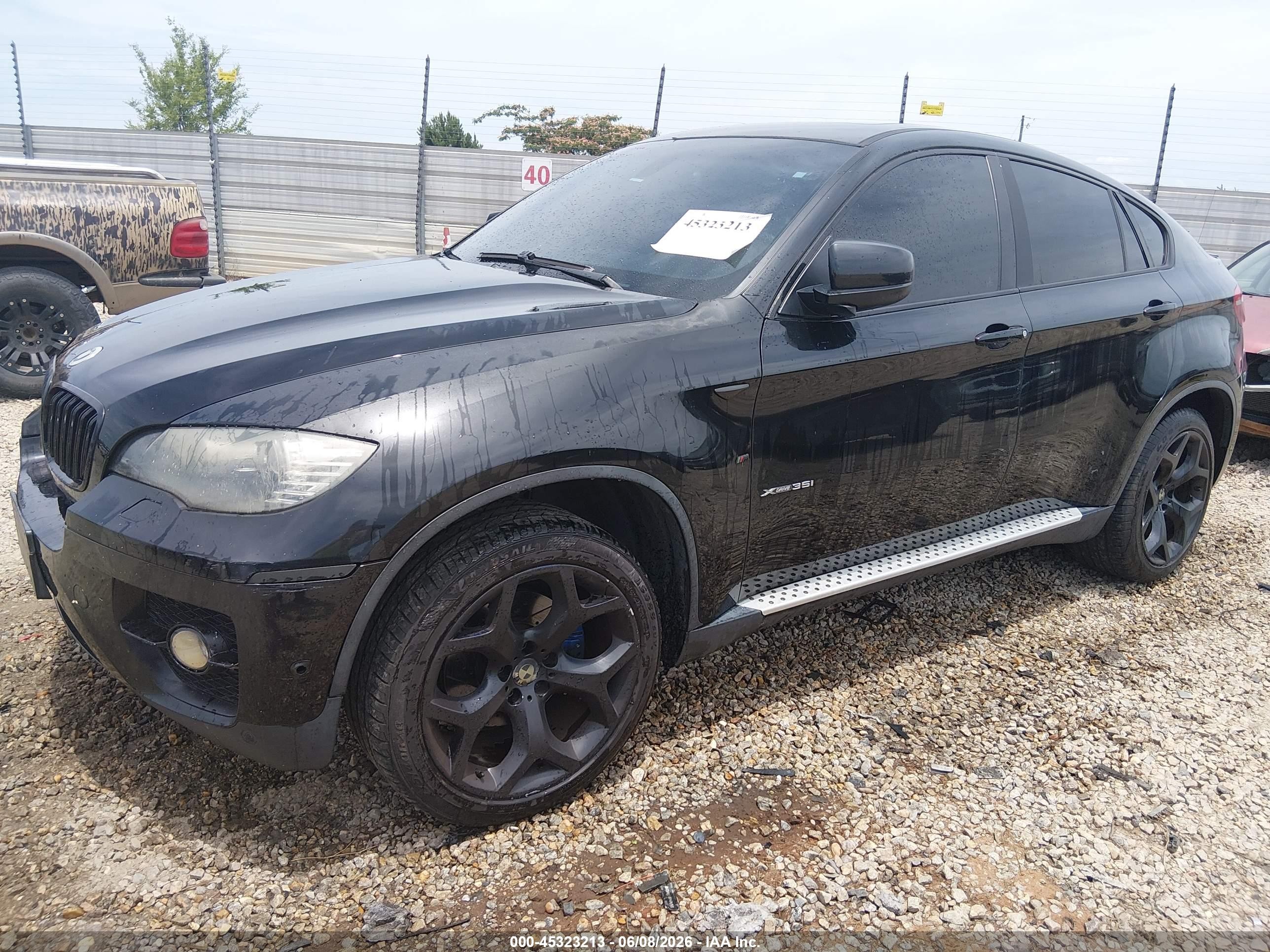 2011 Bmw X6 Xdrive35i Black vin: 5UXFG2C52BLX08095