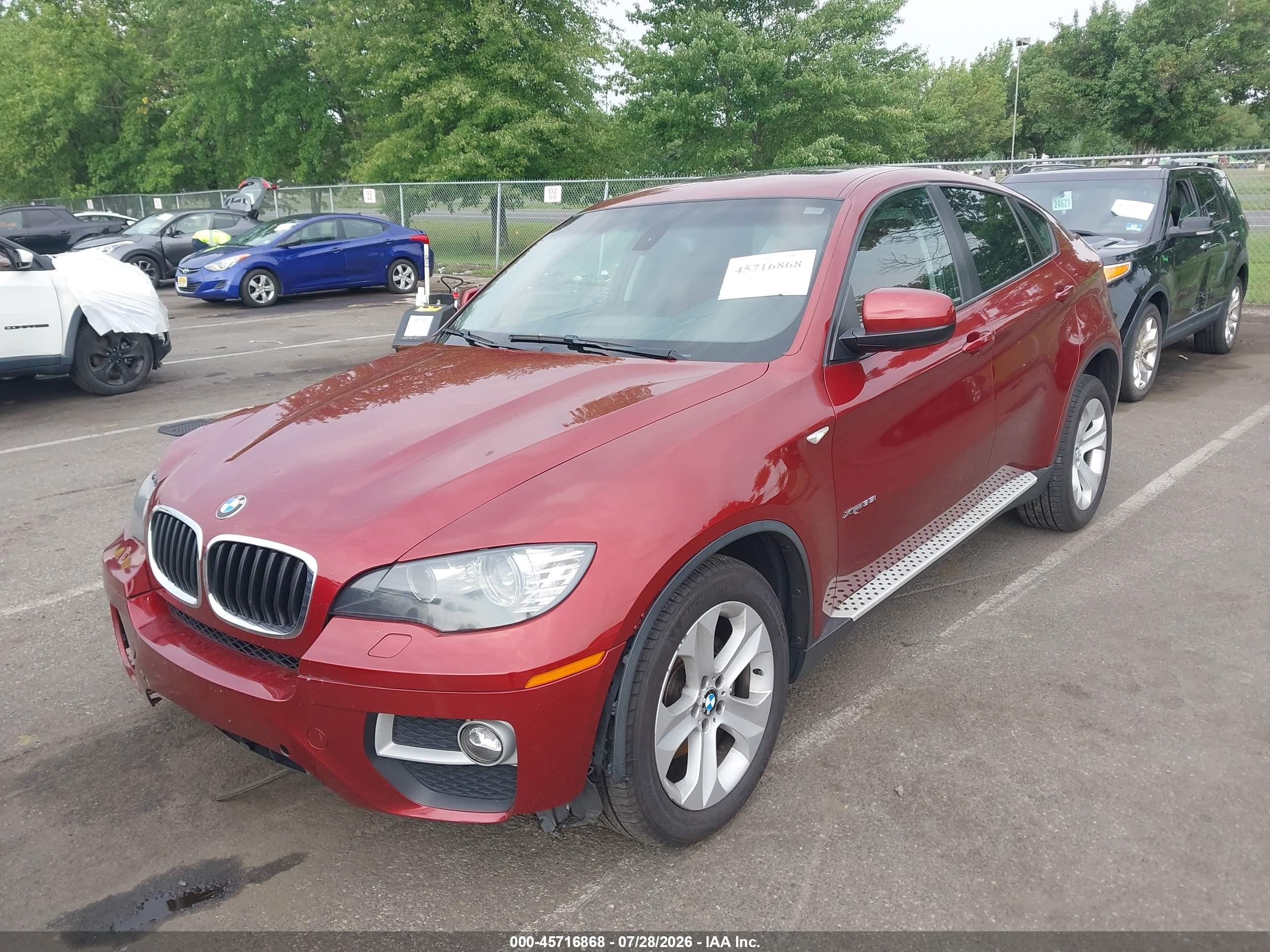 2013 Bmw X6 Xdrive35i Red vin: 5UXFG2C52DL784242