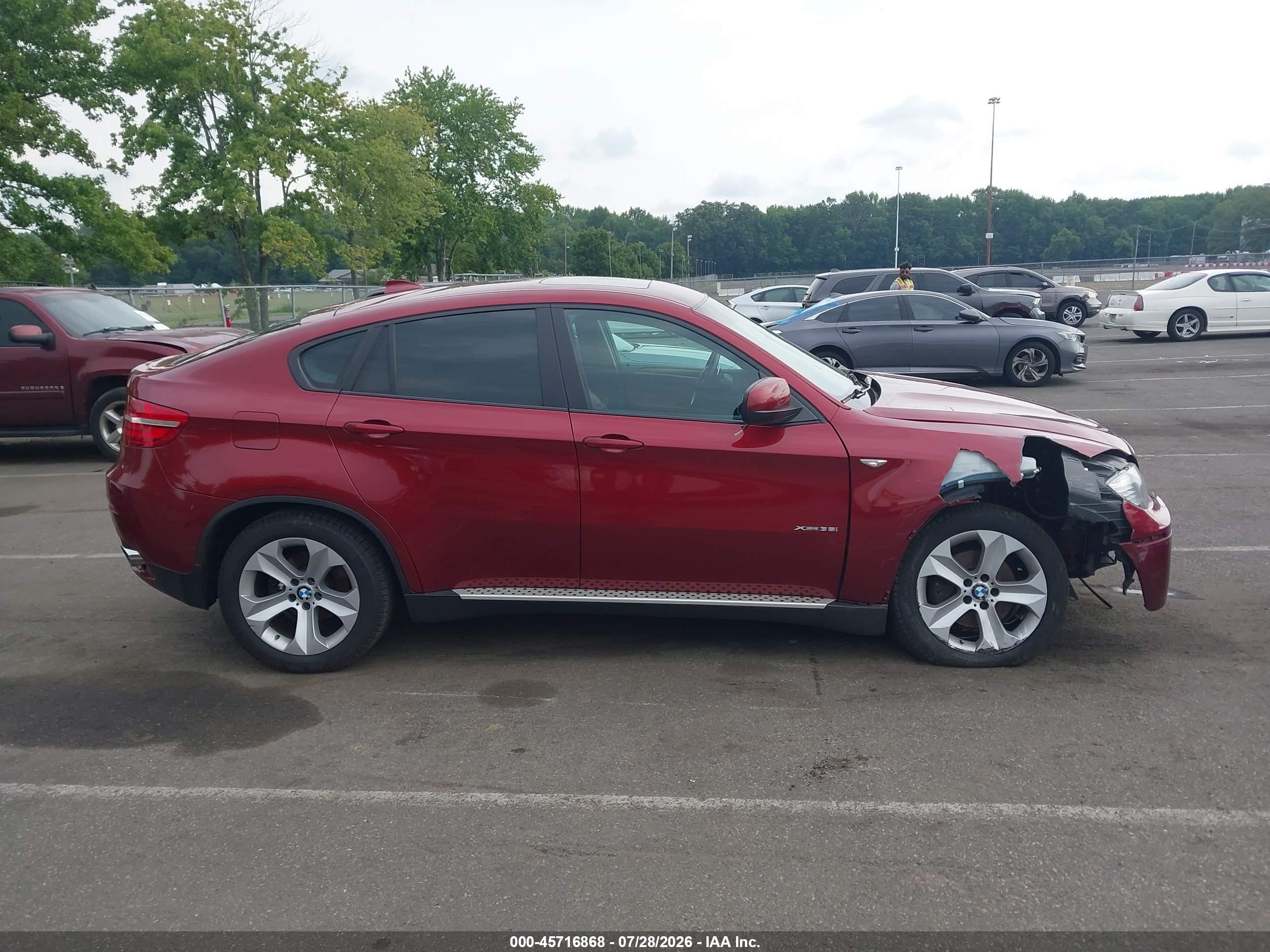 2013 Bmw X6 Xdrive35i Red vin: 5UXFG2C52DL784242
