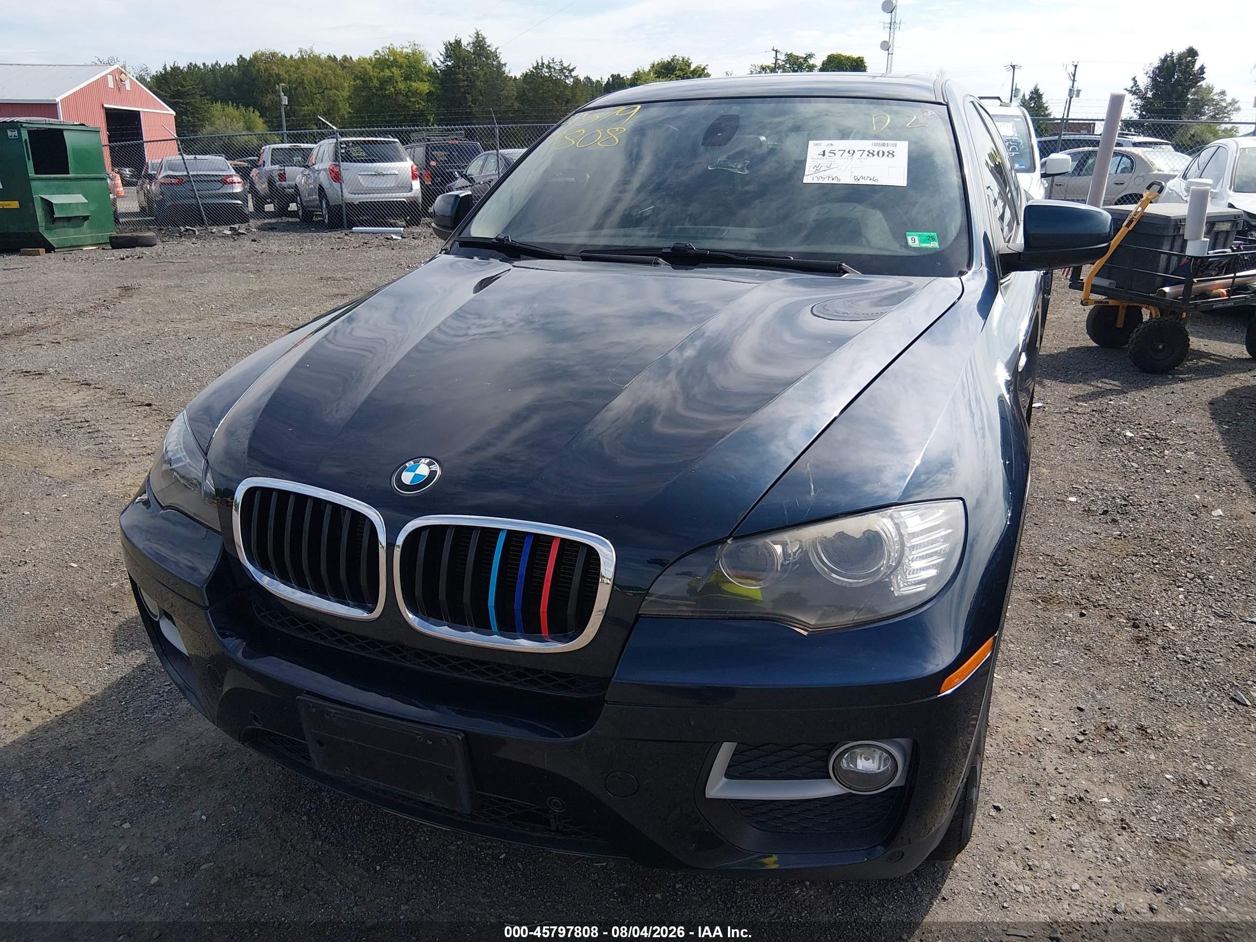 2014 Bmw X6 Xdrive35i Blue vin: 5UXFG2C52E0H10146