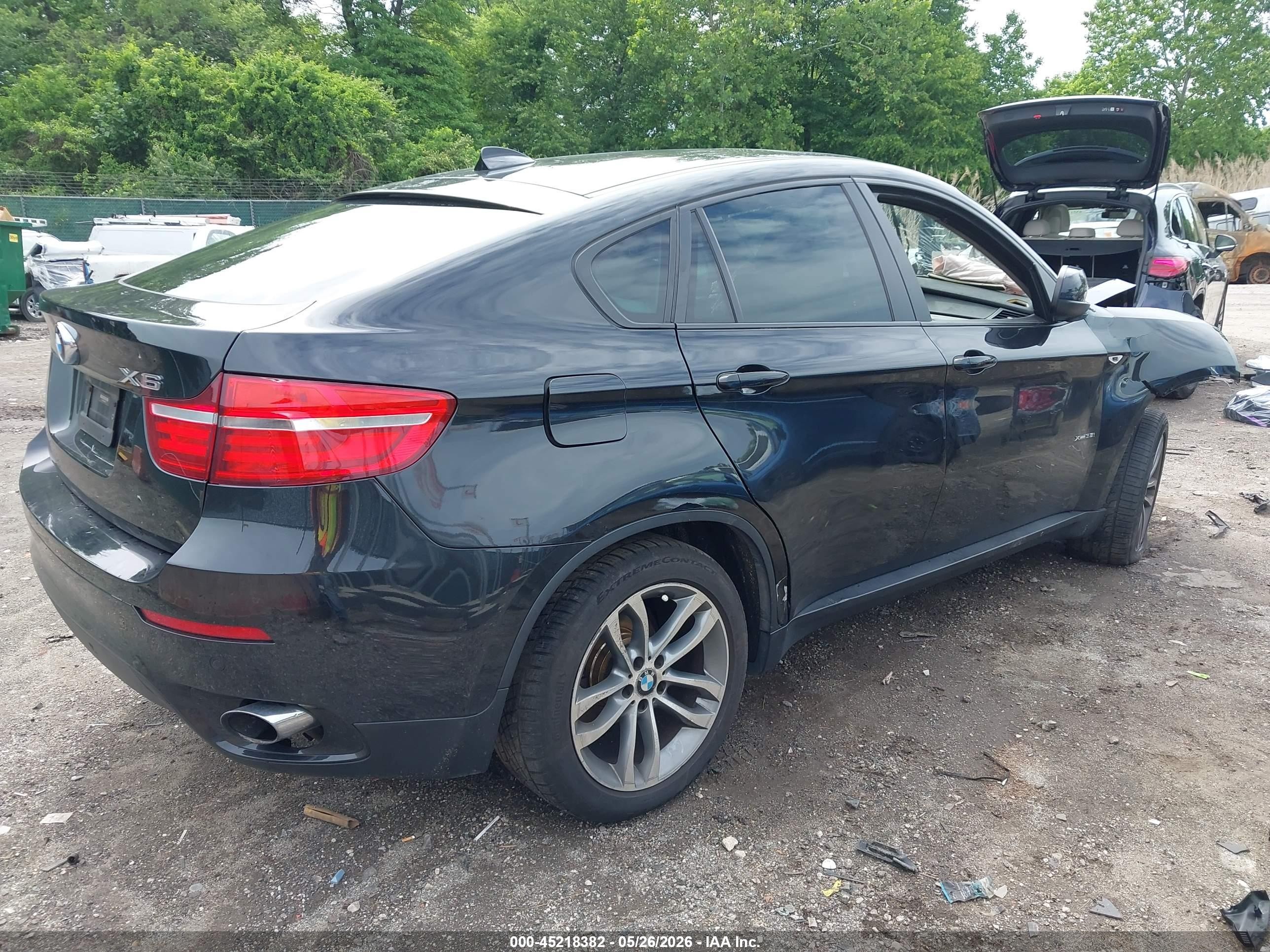 2014 Bmw X6 Xdrive35i Black vin: 5UXFG2C53E0C43917