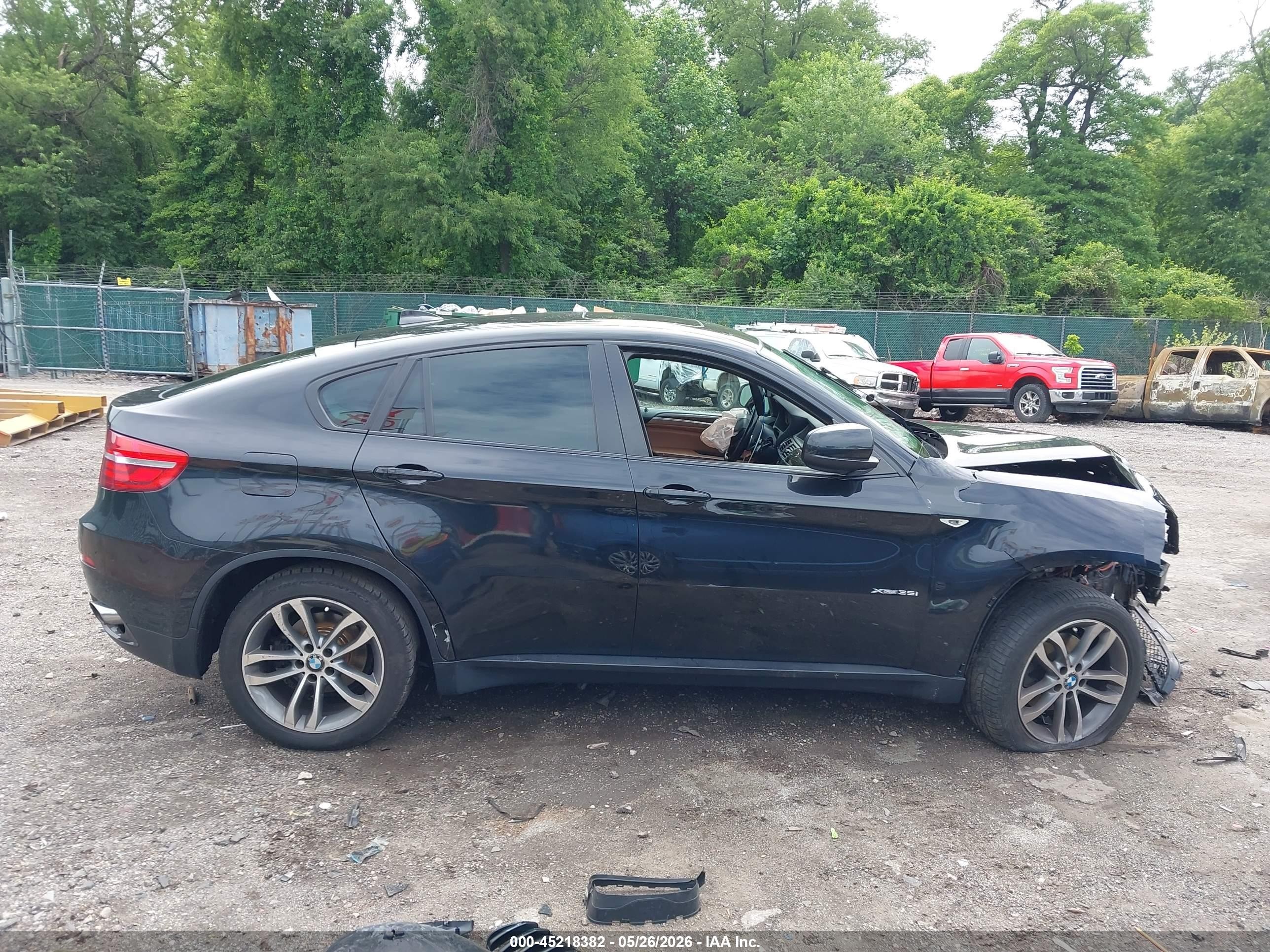2014 Bmw X6 Xdrive35i Black vin: 5UXFG2C53E0C43917