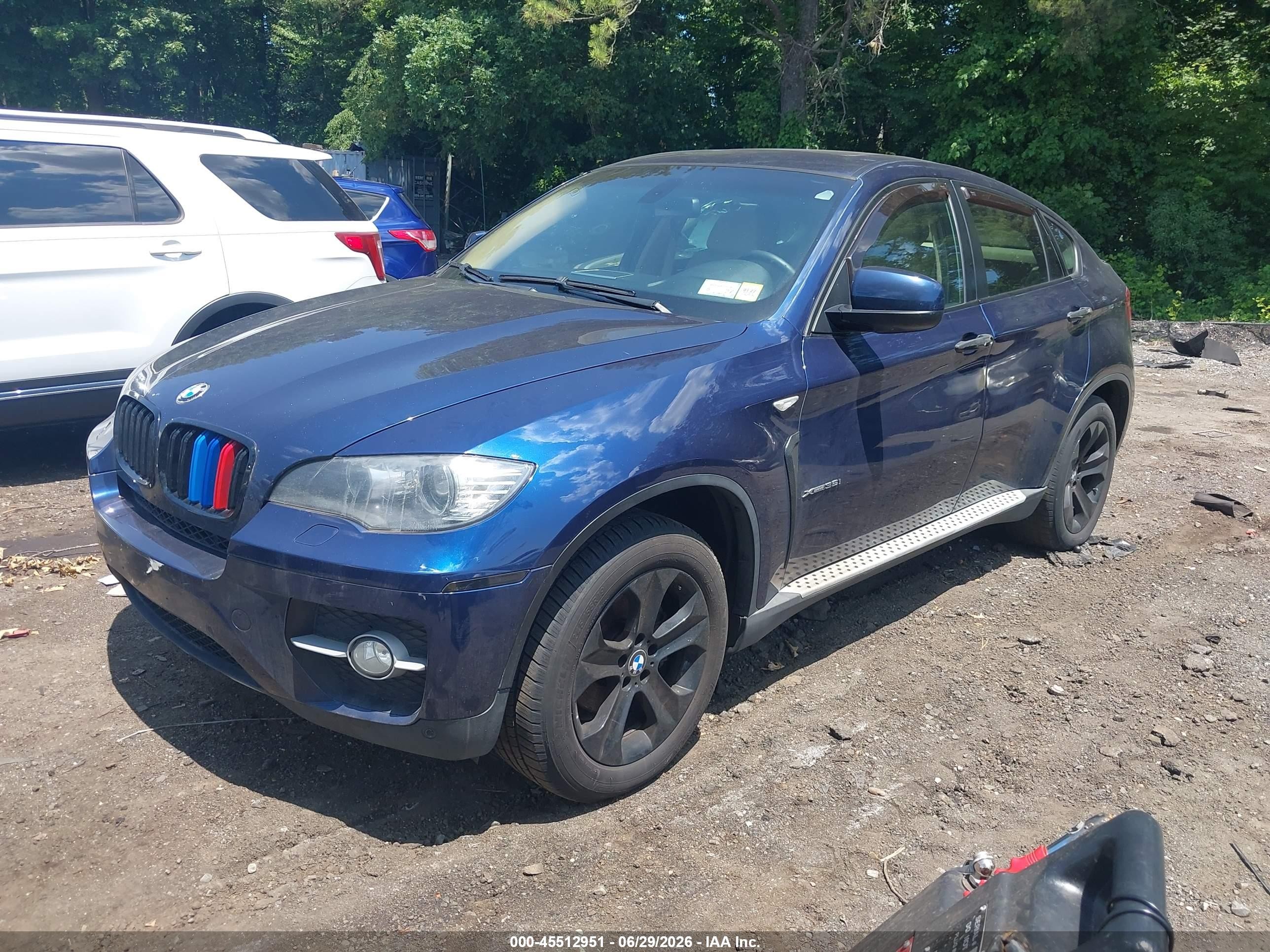 2011 Bmw X6 Xdrive35i Blue vin: 5UXFG2C54BLX06414