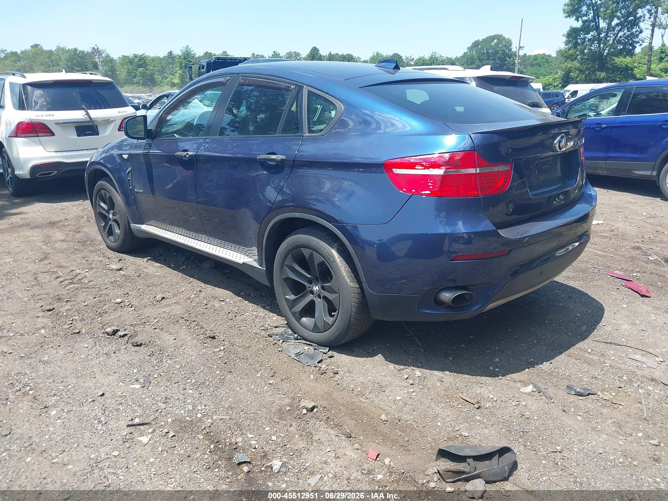 2011 Bmw X6 Xdrive35i Blue vin: 5UXFG2C54BLX06414