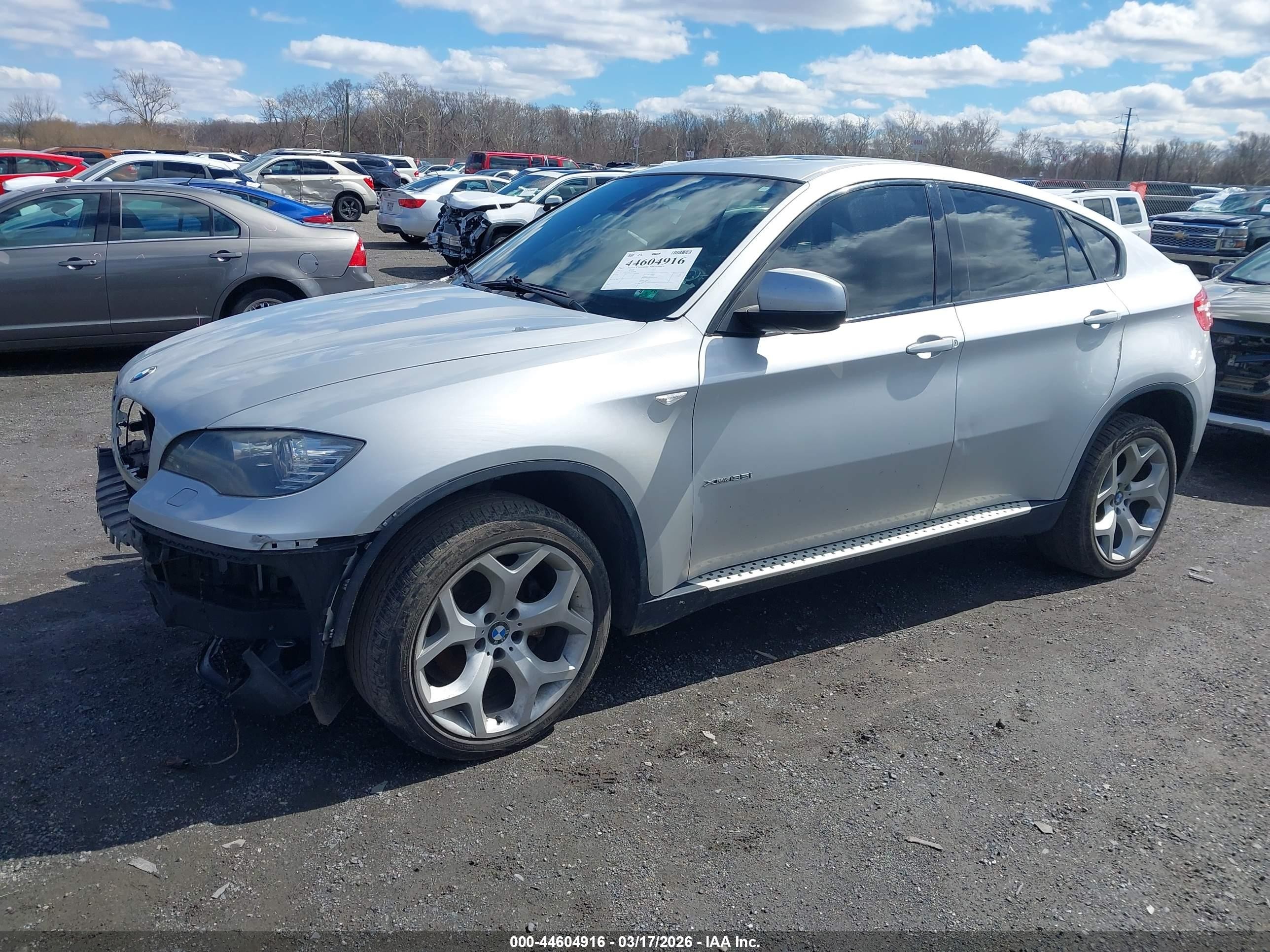 2011 Bmw X6 Xdrive35i Silver vin: 5UXFG2C55BLX06406