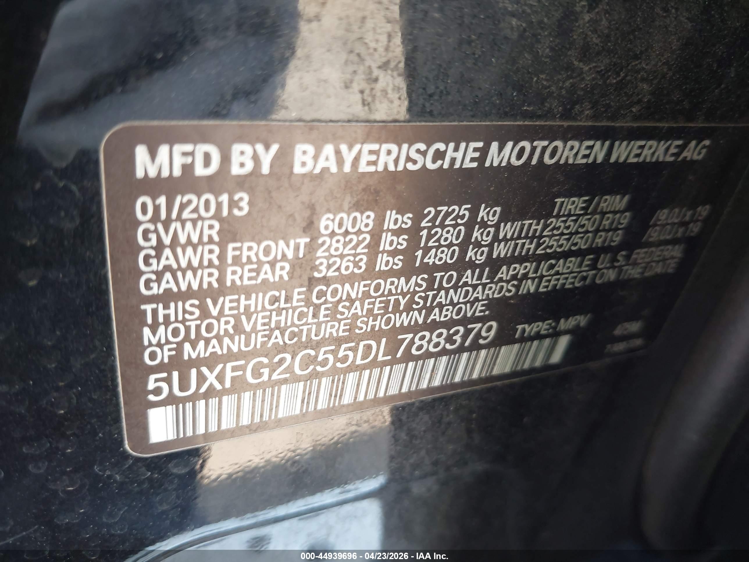 2013 Bmw X6 Xdrive35i Black vin: 5UXFG2C55DL788379