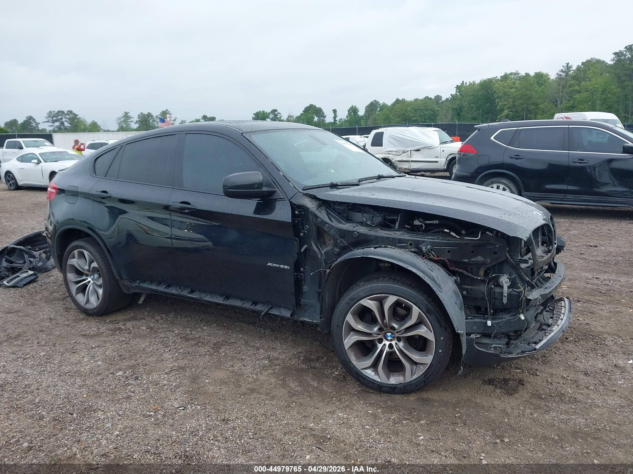 2014 Bmw X6 Xdrive35i Black vin: 5UXFG2C55E0C44471